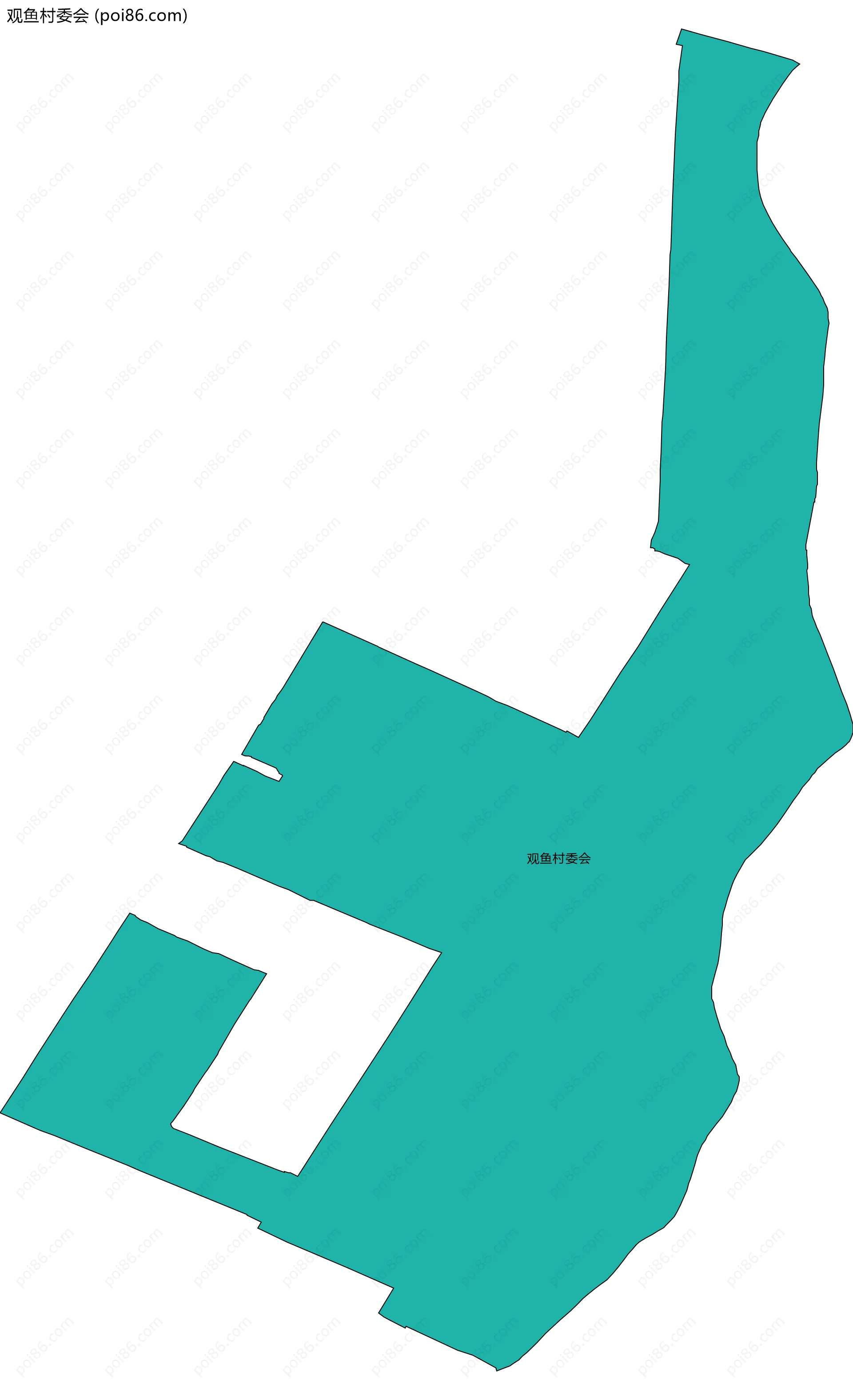 观鱼村委会边界地图