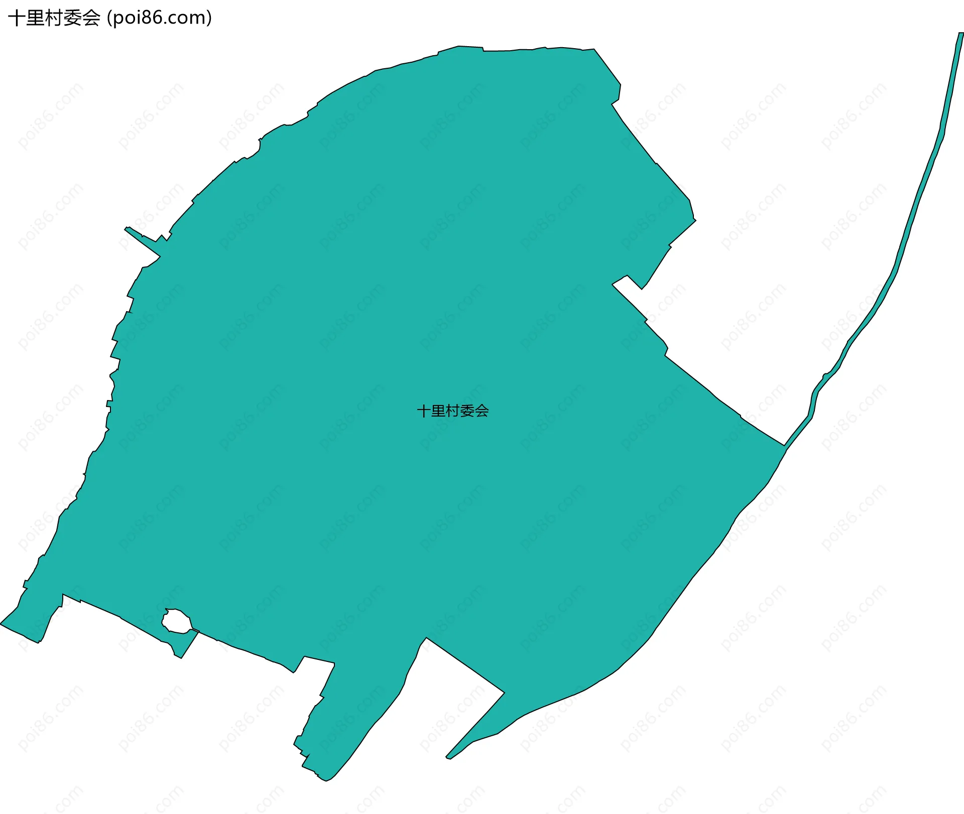 十里村委会边界地图