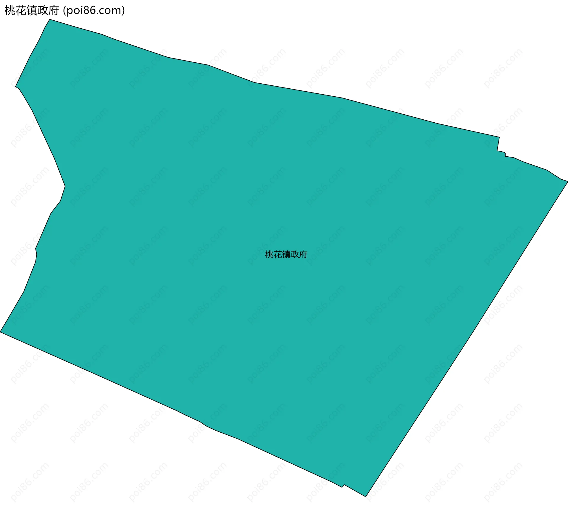桃花镇政府边界地图