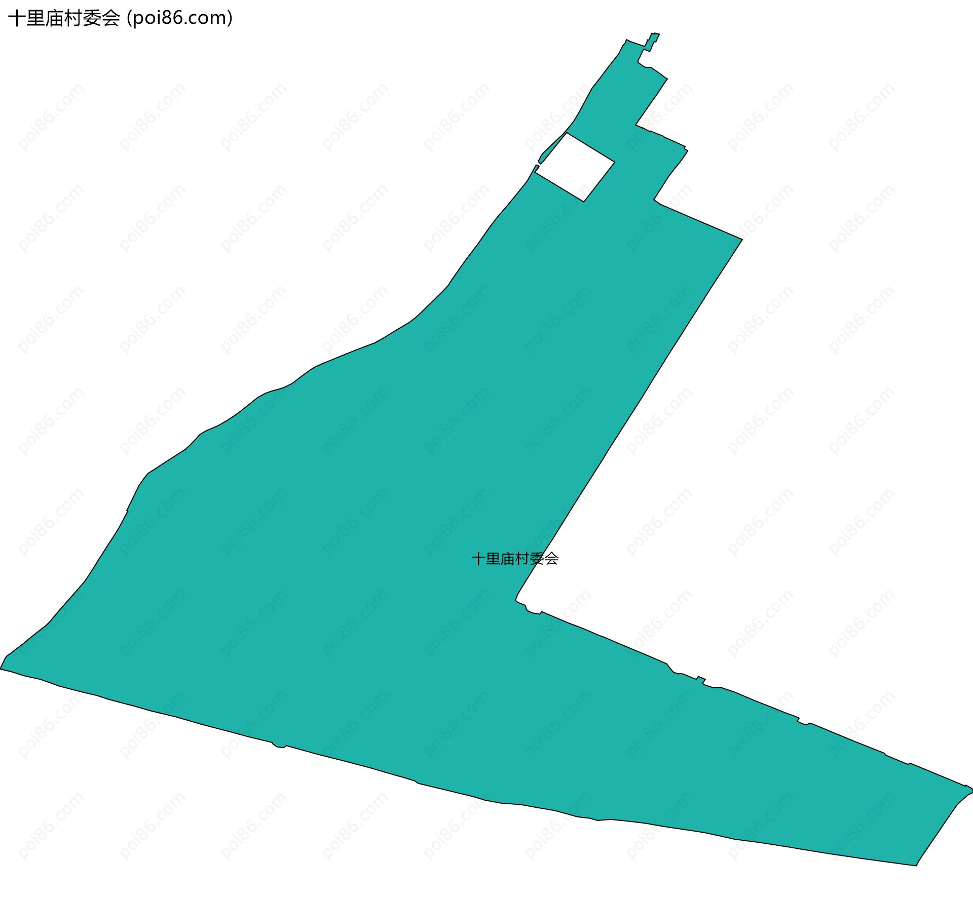 十里庙村委会边界地图