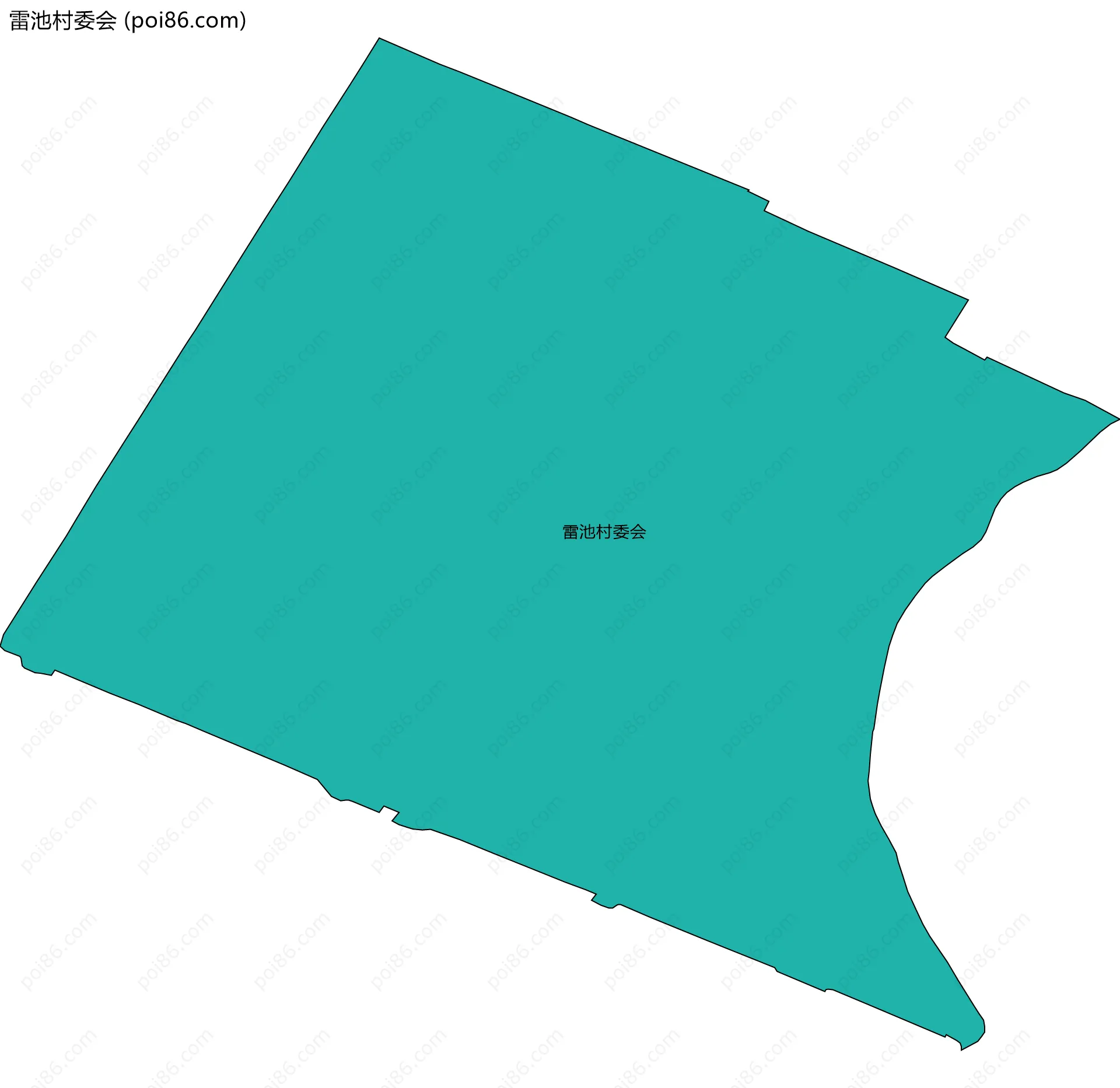 雷池村委会边界地图