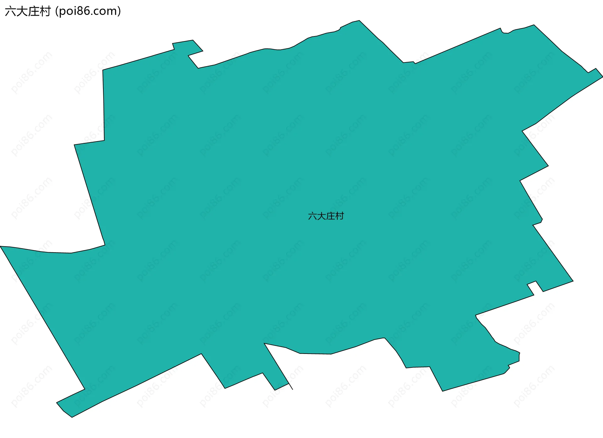 六大庄村边界地图
