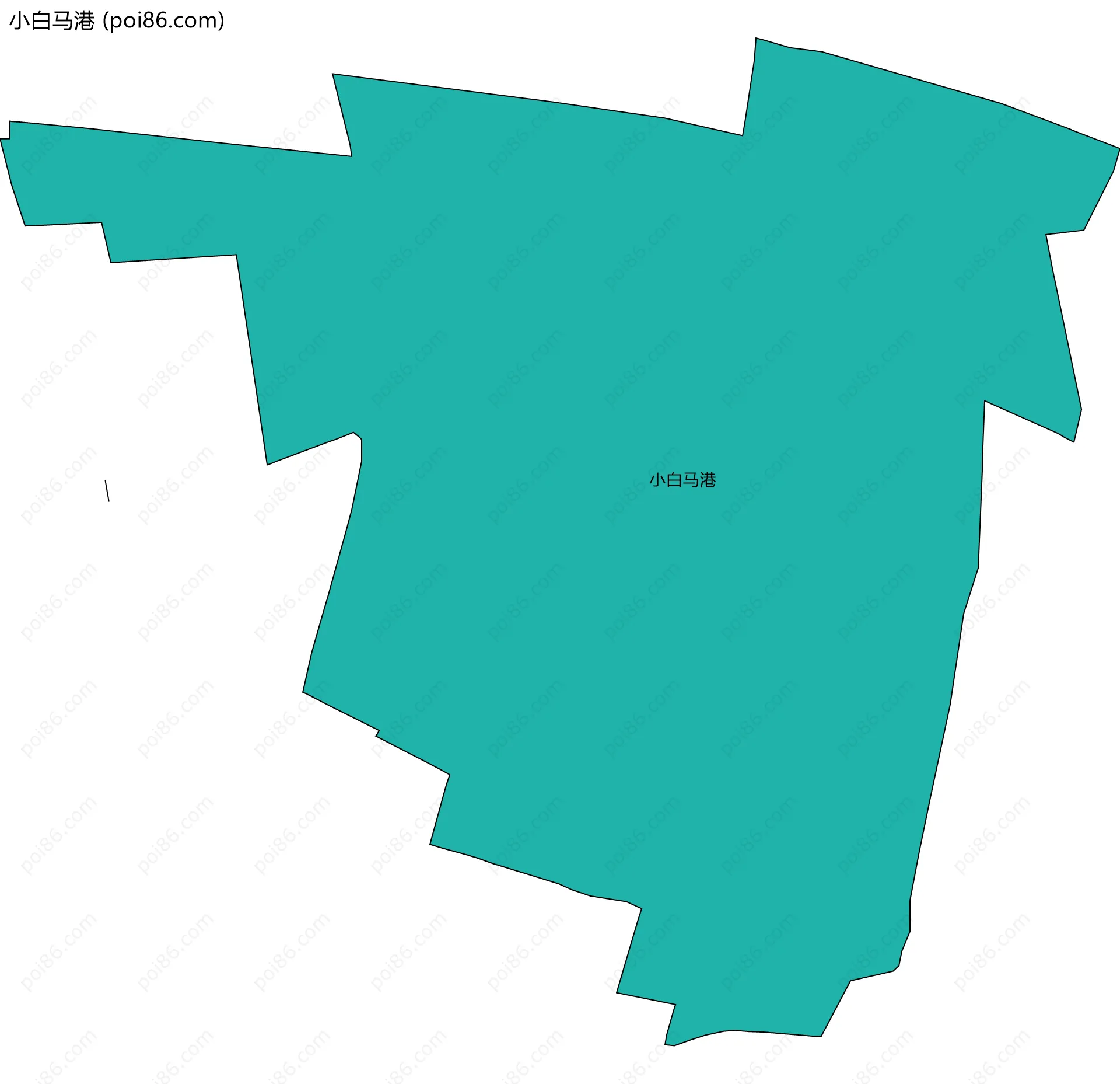 小白马港边界地图