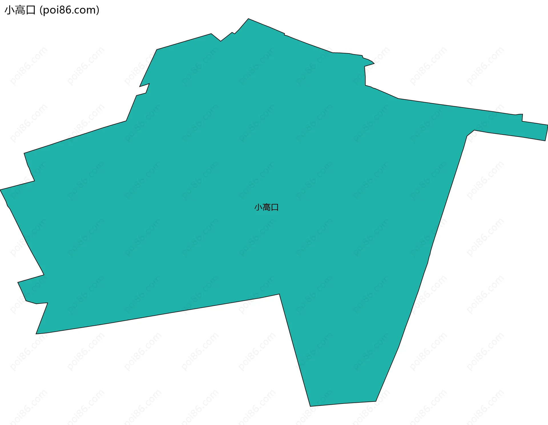 小高口边界地图