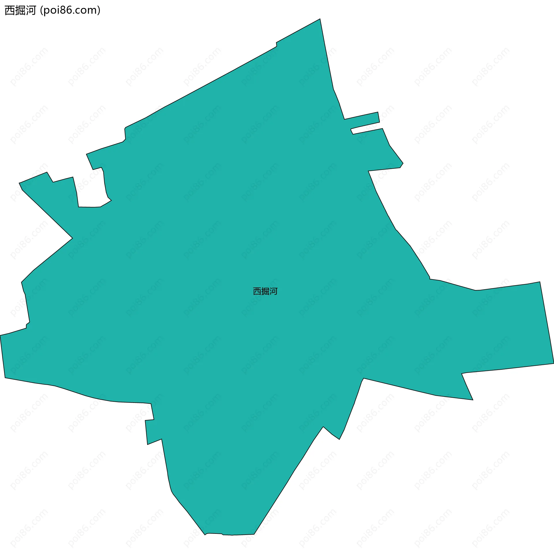 西掘河边界地图