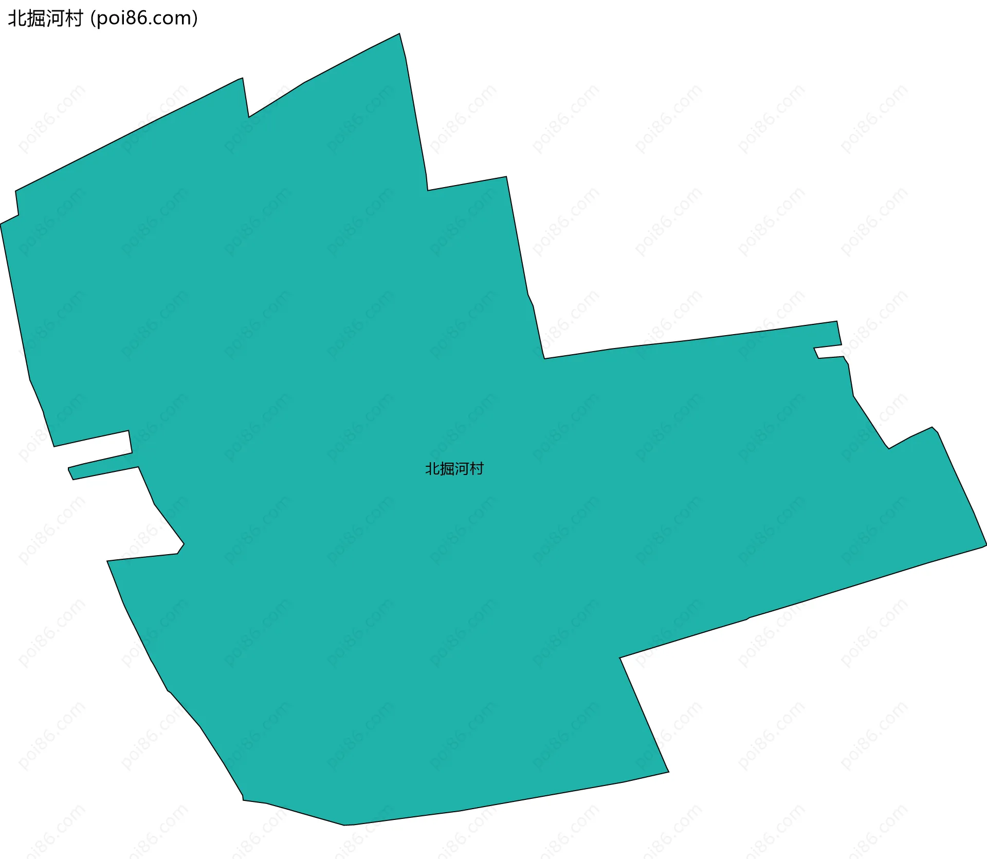 北掘河村边界地图