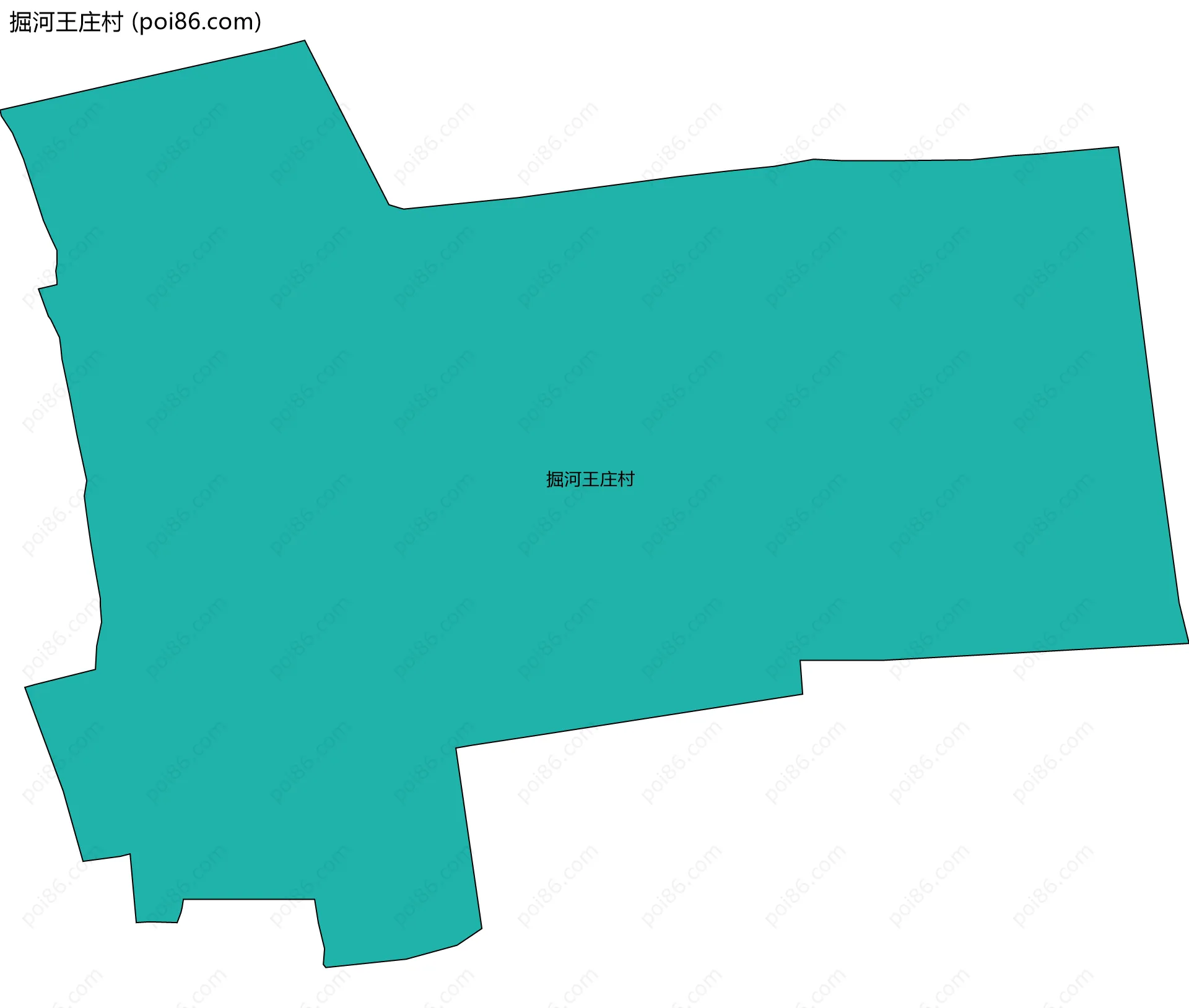 掘河王庄村边界地图