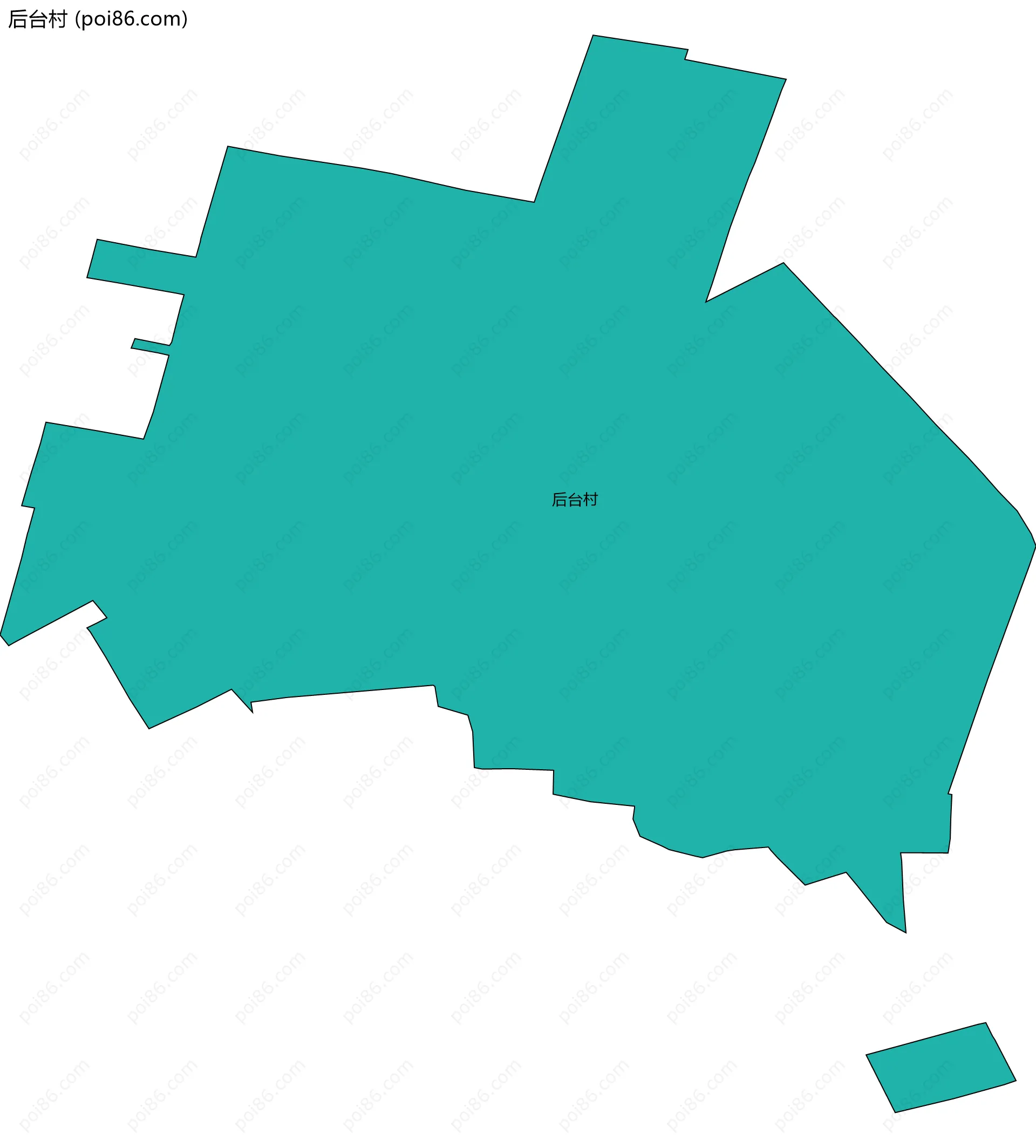 后台村边界地图