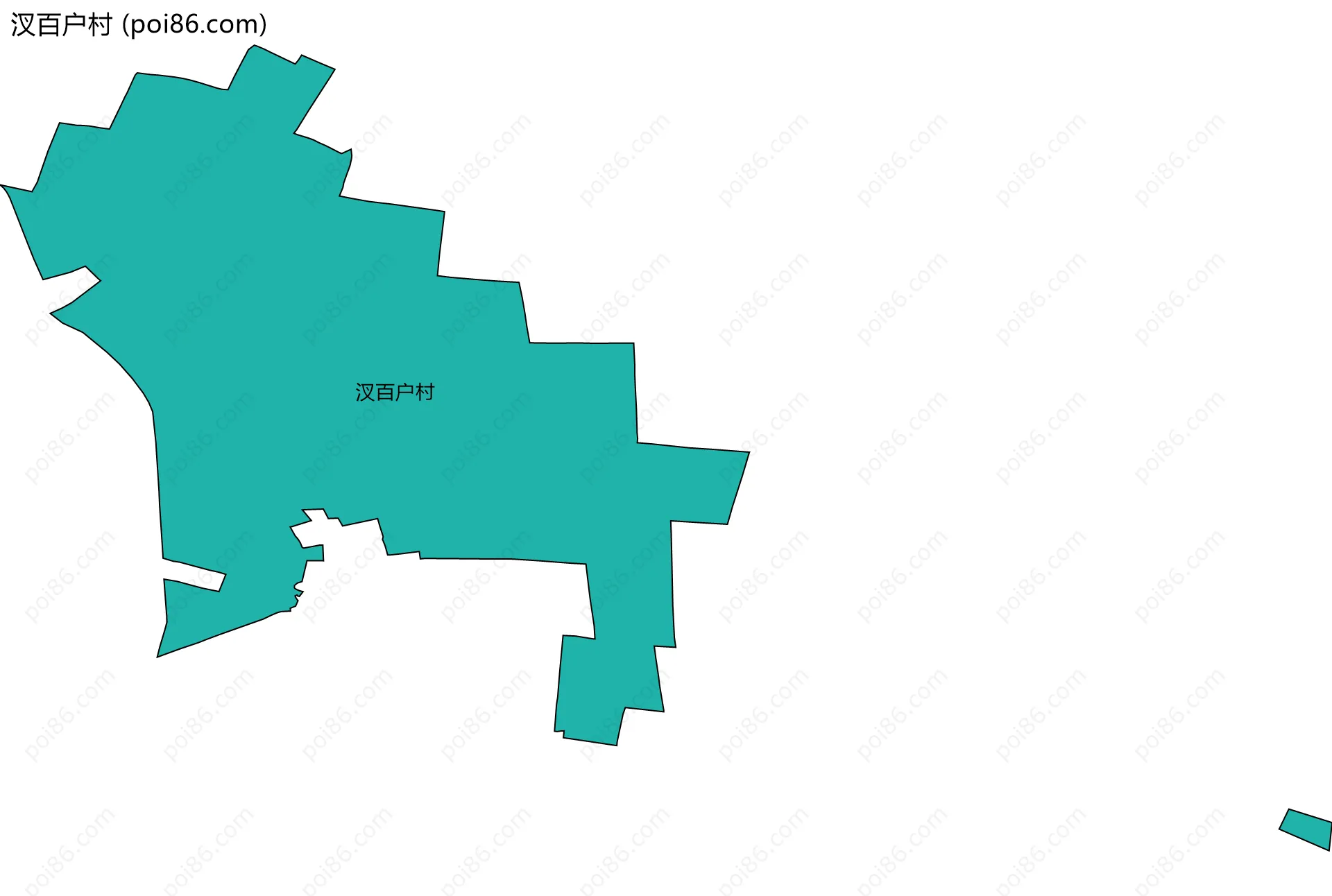 汊百户村边界地图