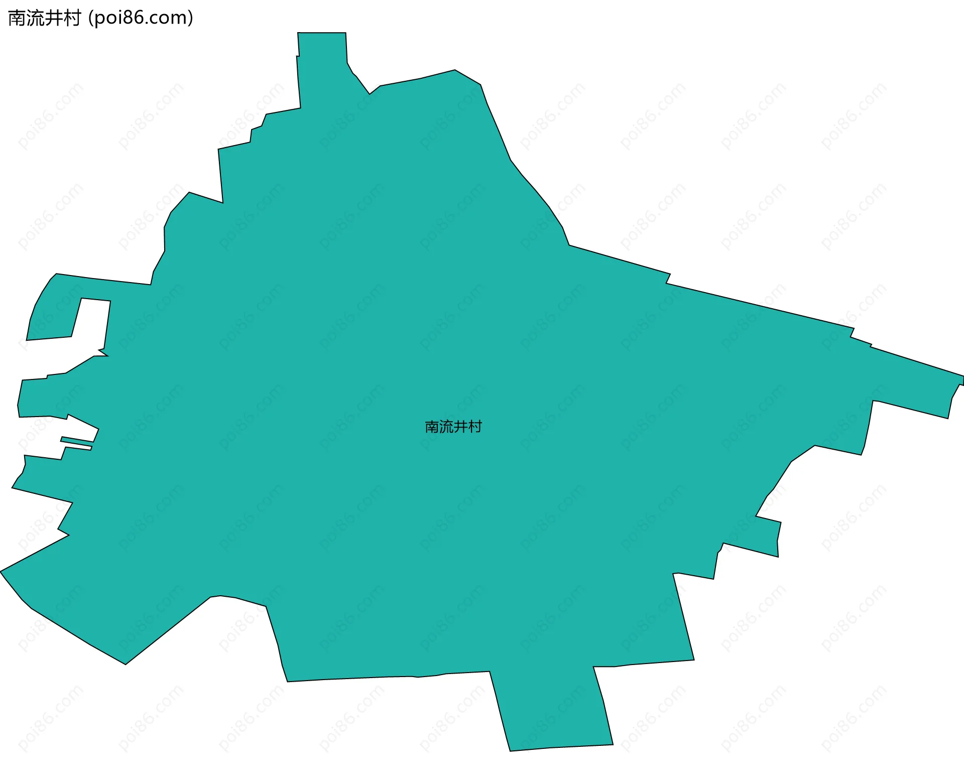 南流井村边界地图