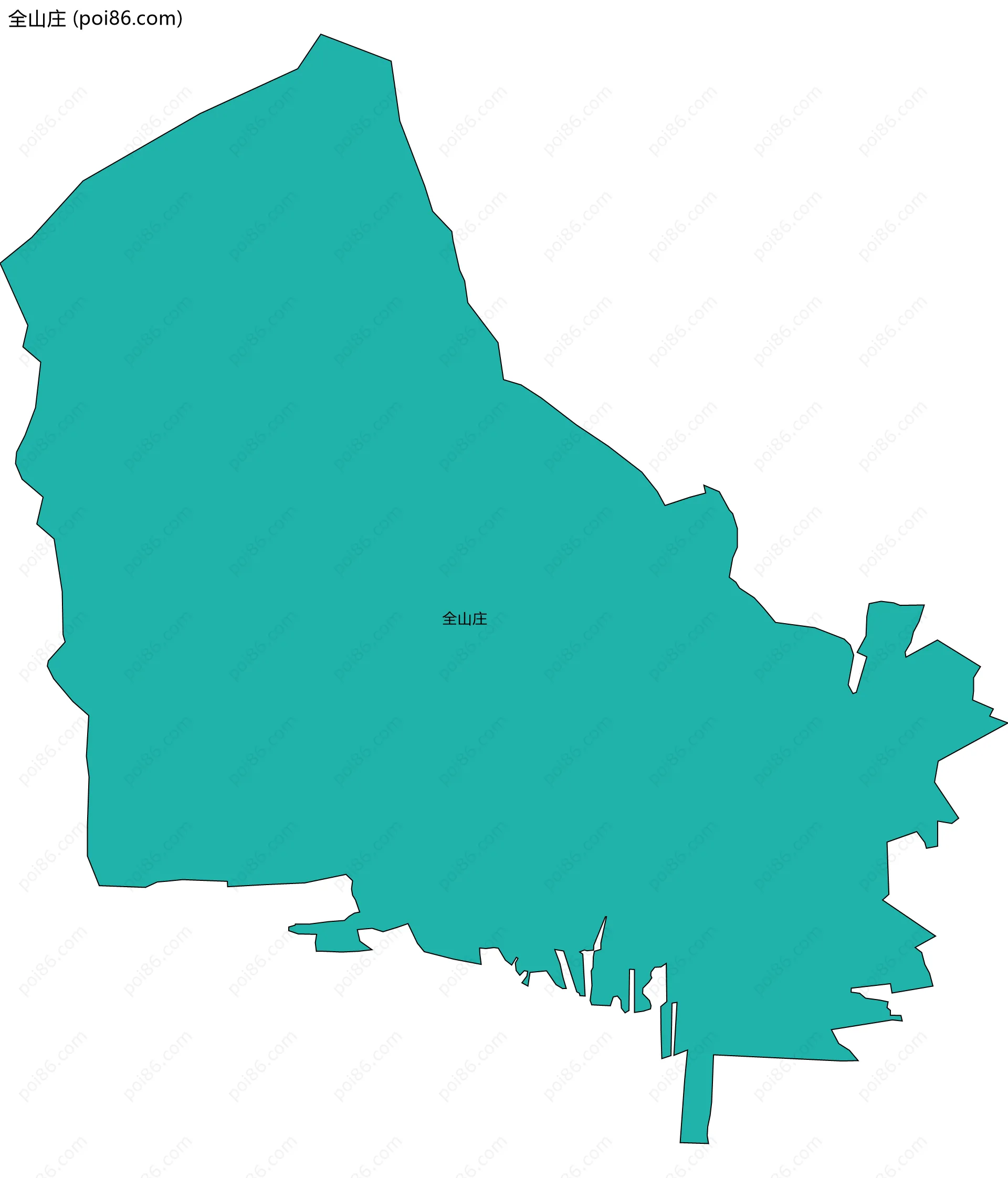 全山庄边界地图