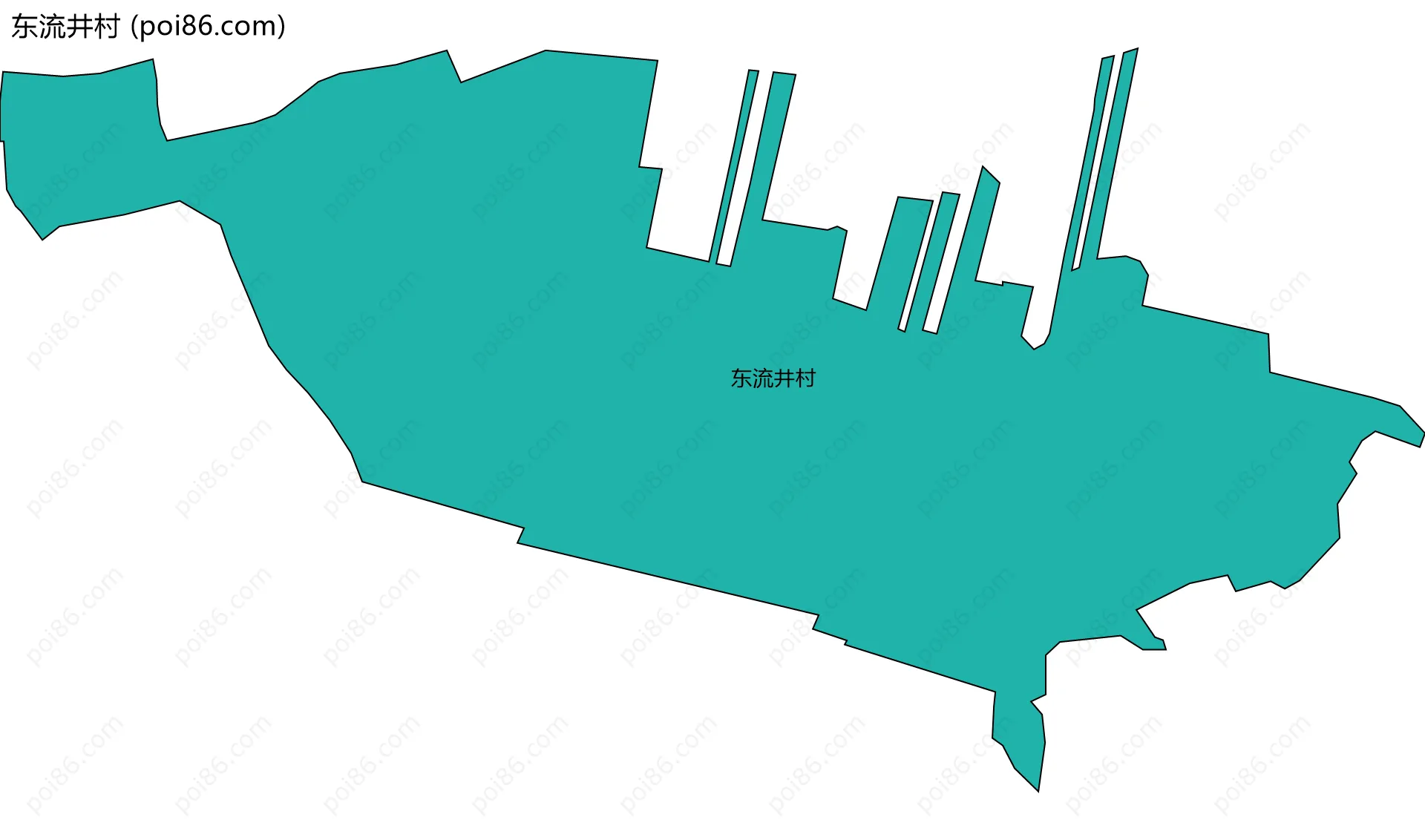 东流井村边界地图