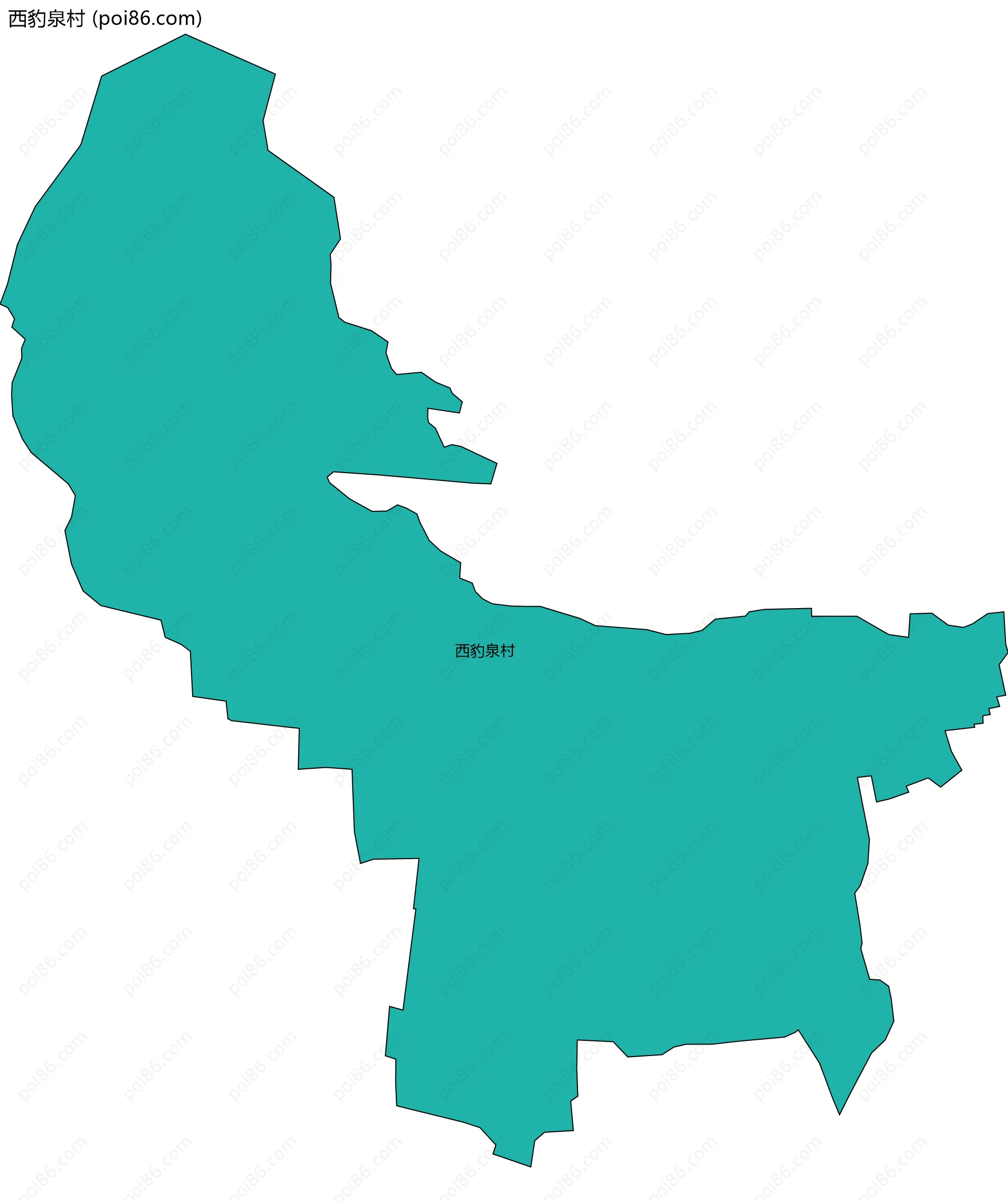 西豹泉村边界地图