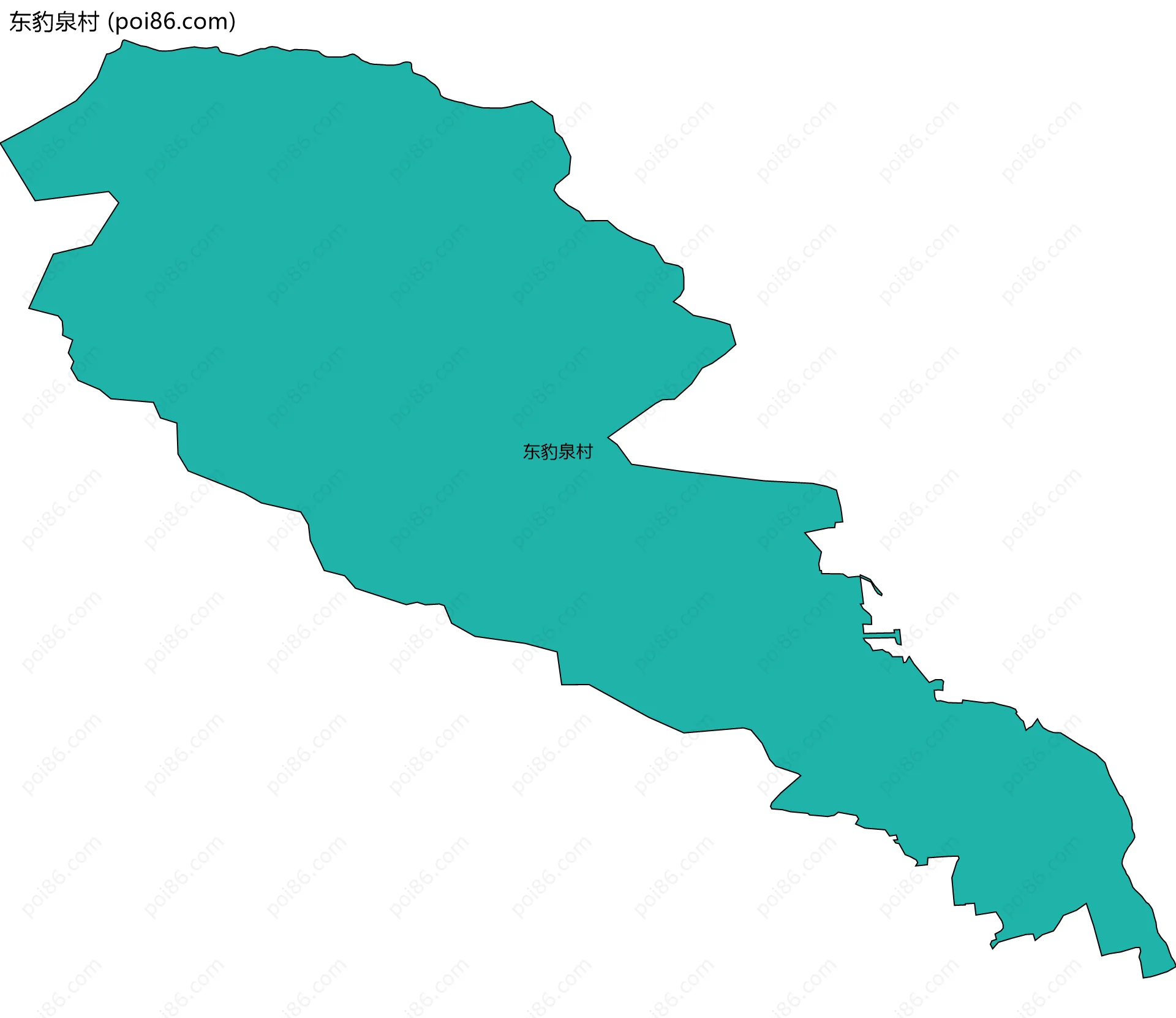 东豹泉村边界地图
