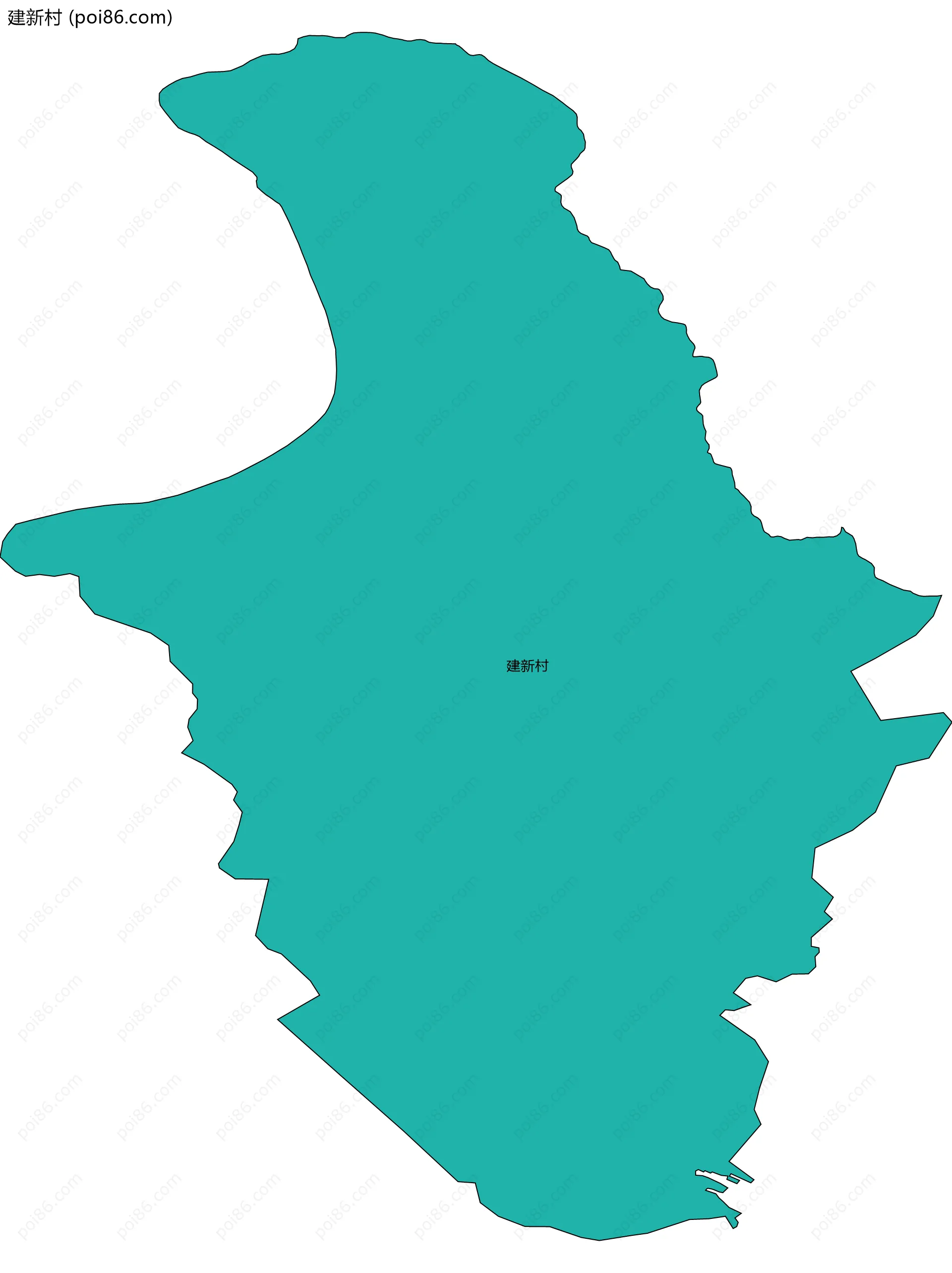 建新村边界地图