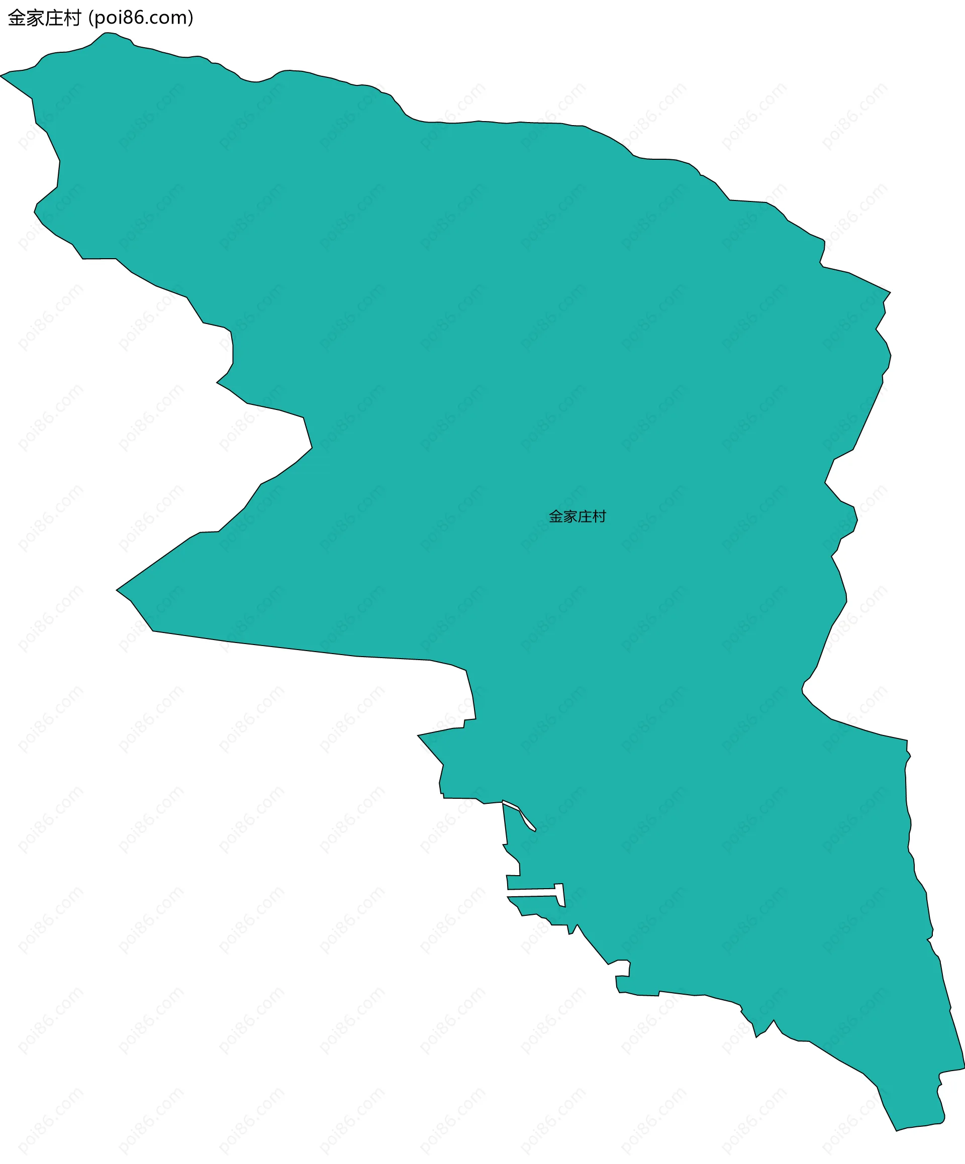 金家庄村边界地图
