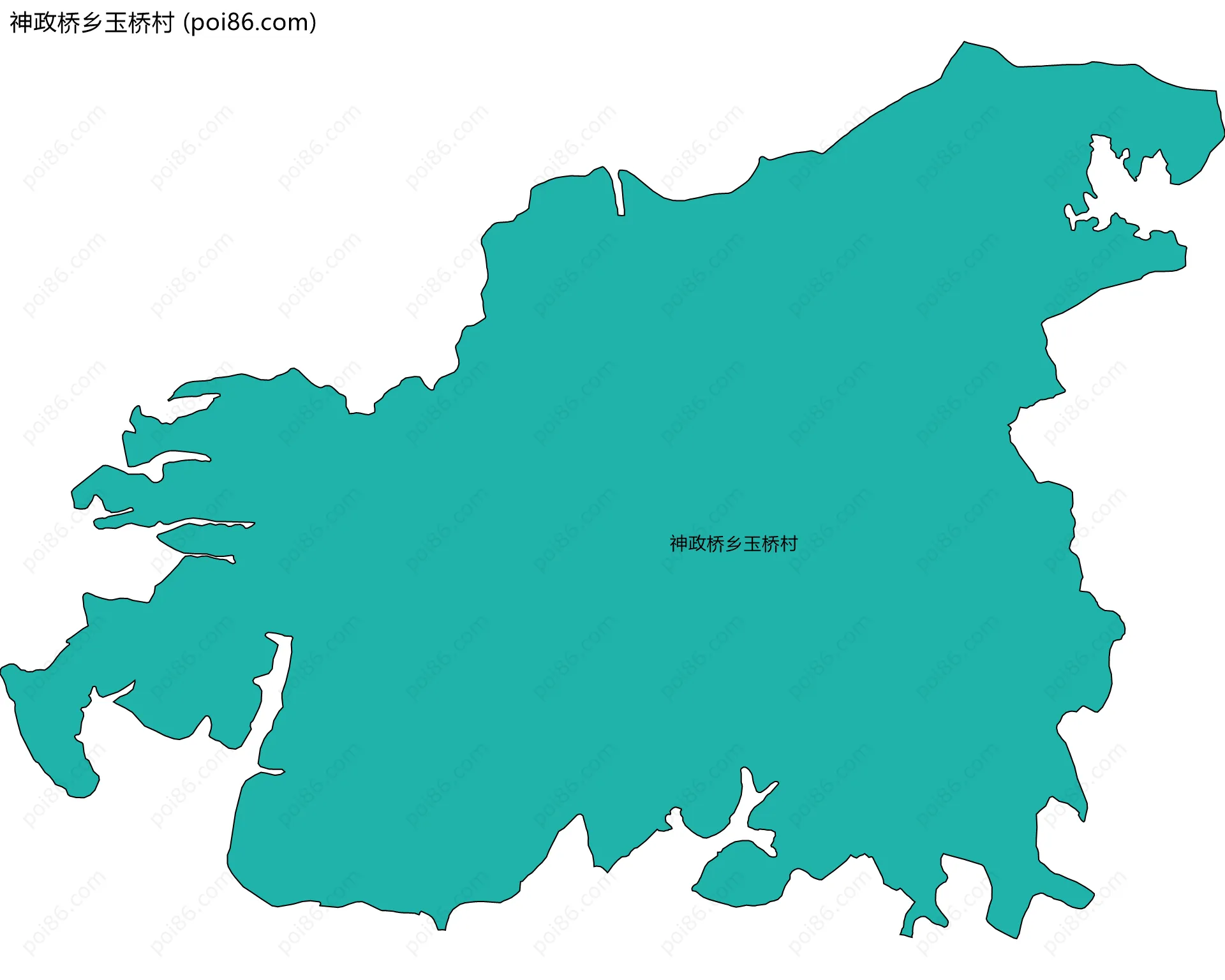 神政桥乡玉桥村边界地图