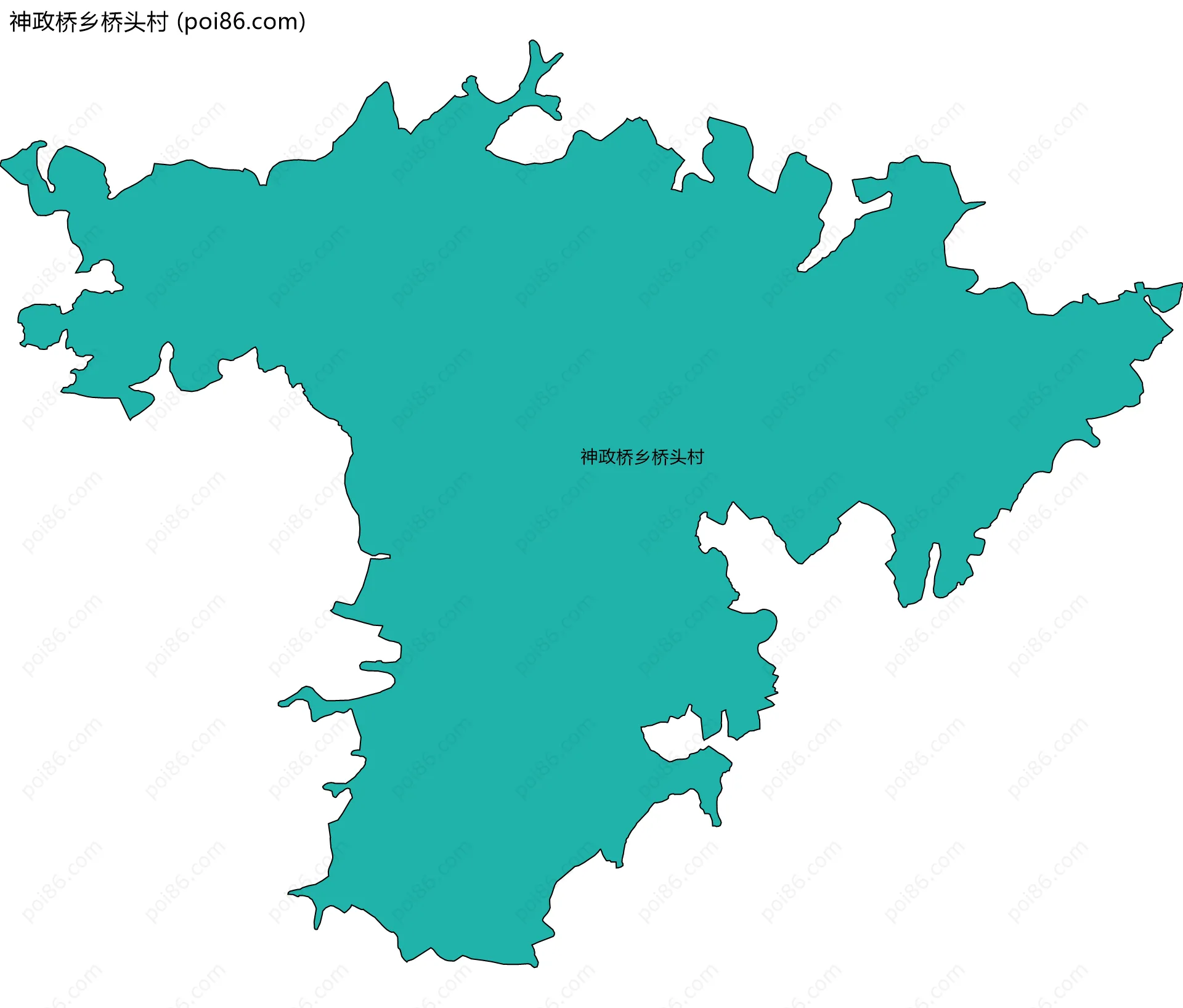 神政桥乡桥头村边界地图