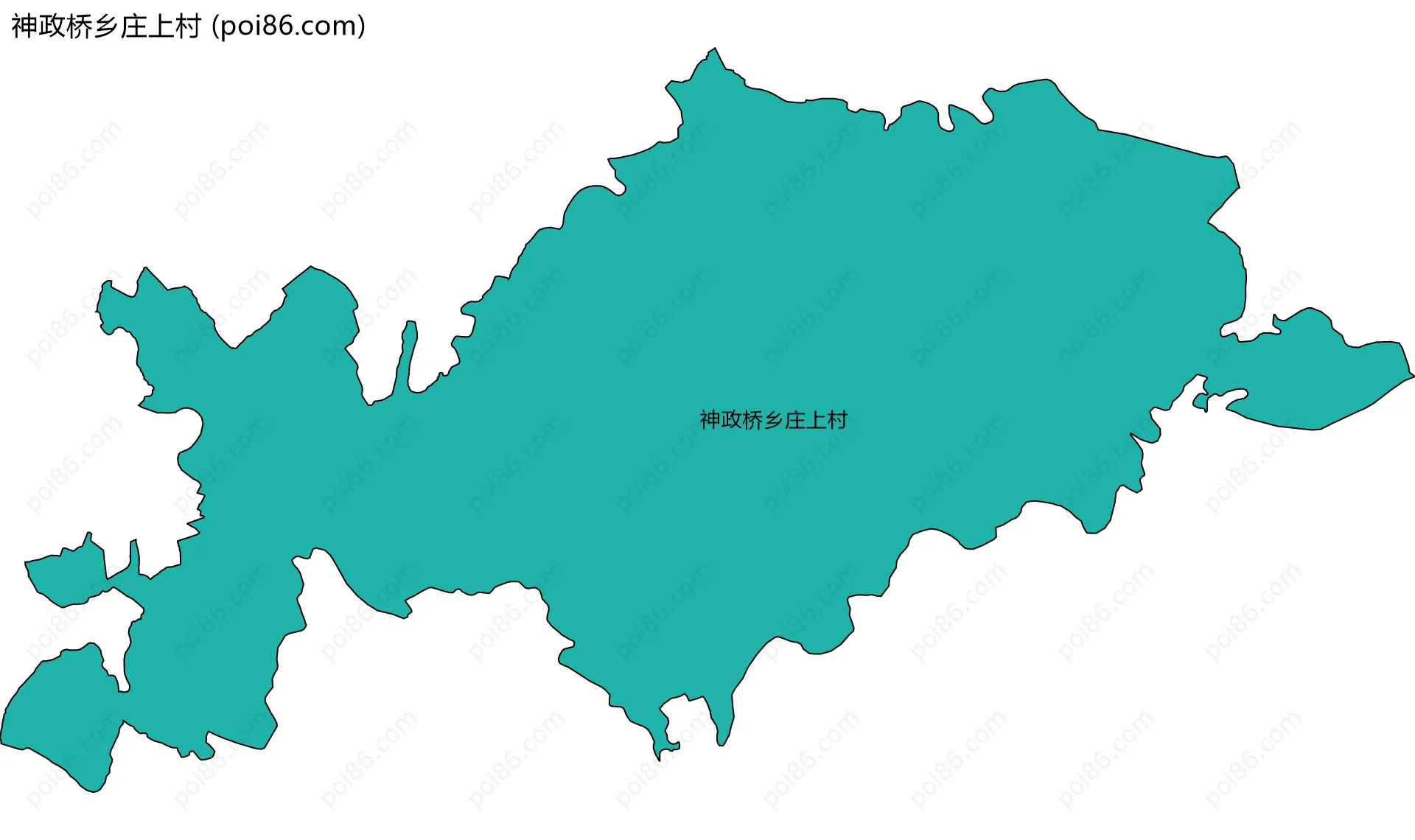 神政桥乡庄上村边界地图