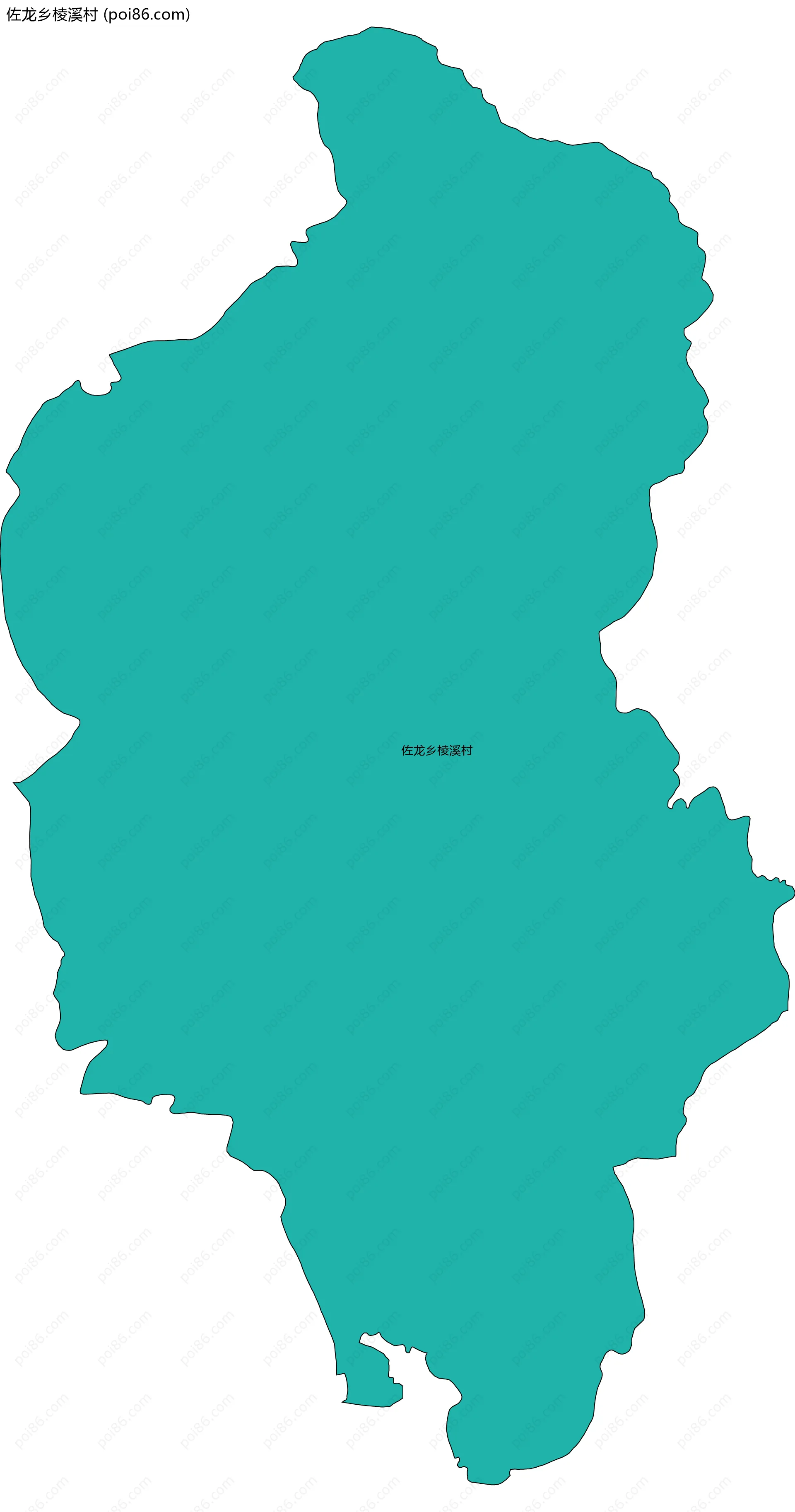 佐龙乡棱溪村边界地图