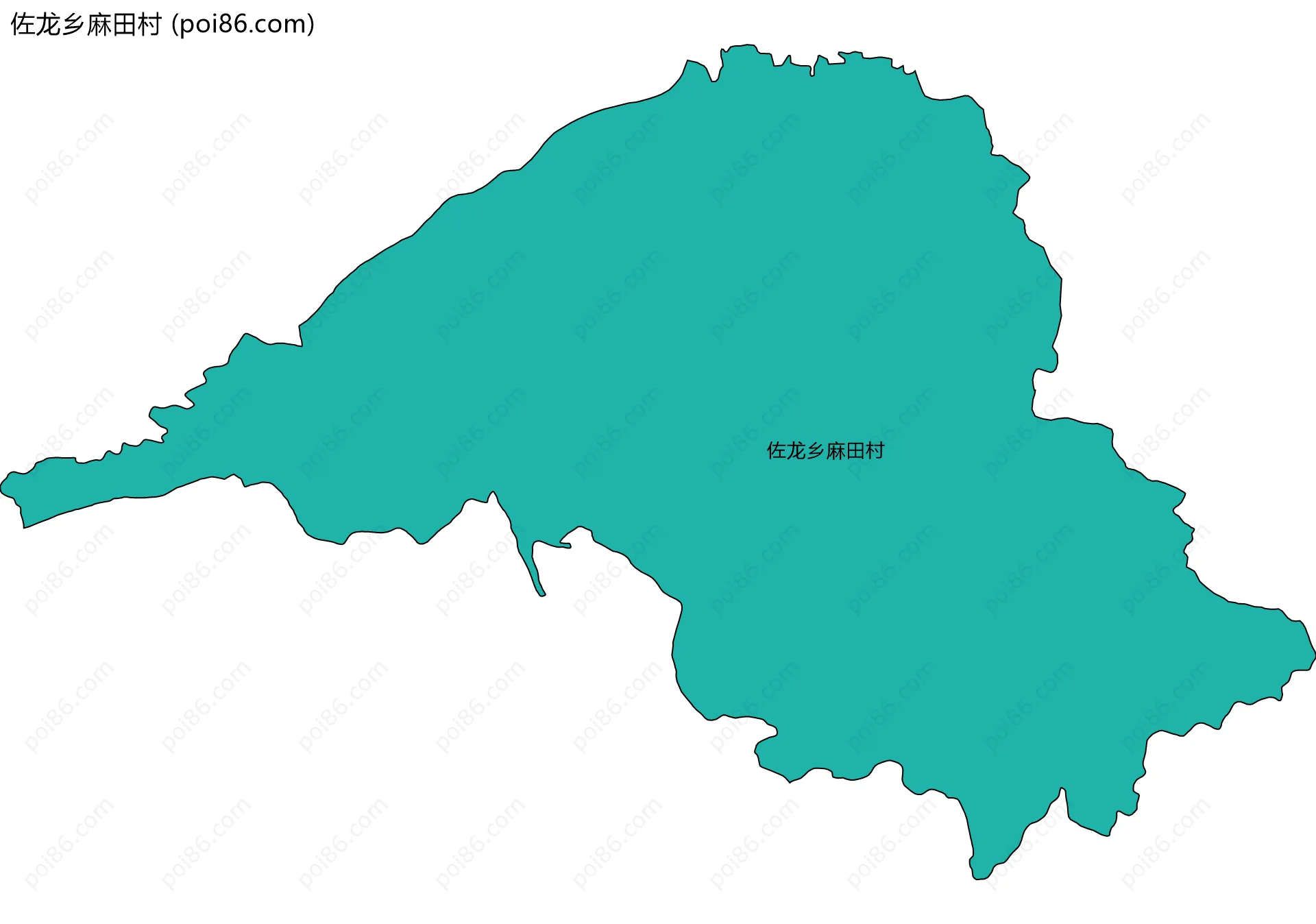 佐龙乡麻田村边界地图