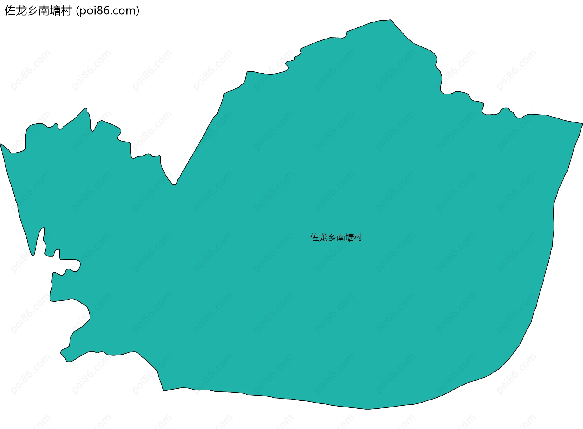 佐龙乡南塘村边界地图