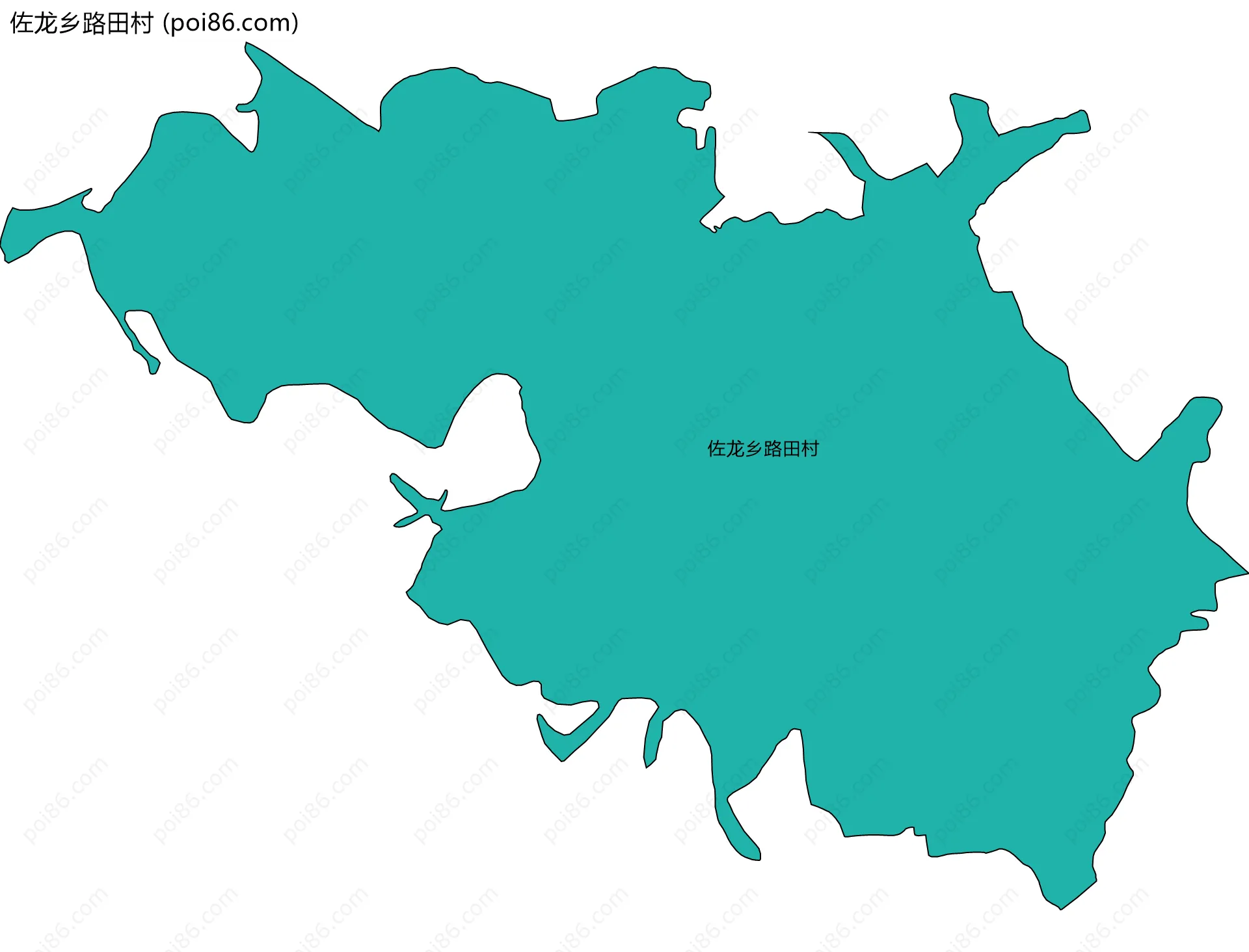 佐龙乡路田村边界地图
