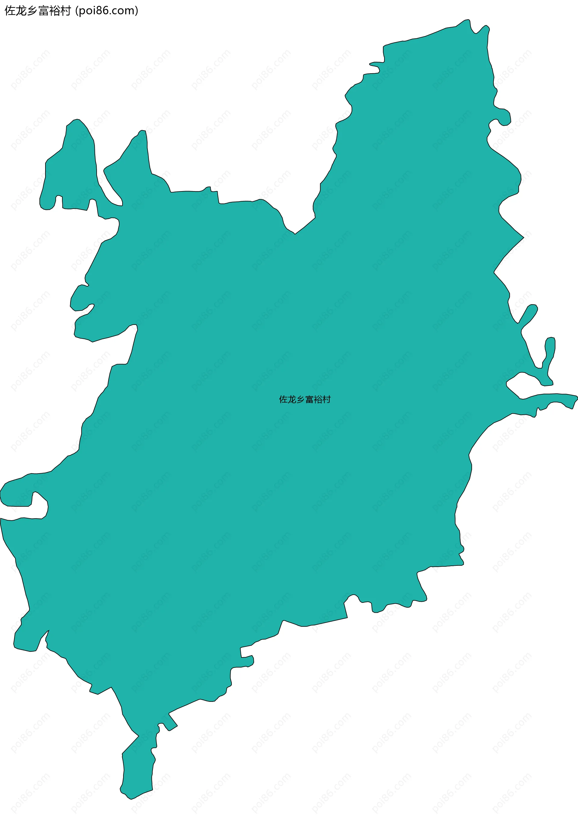 佐龙乡富裕村边界地图
