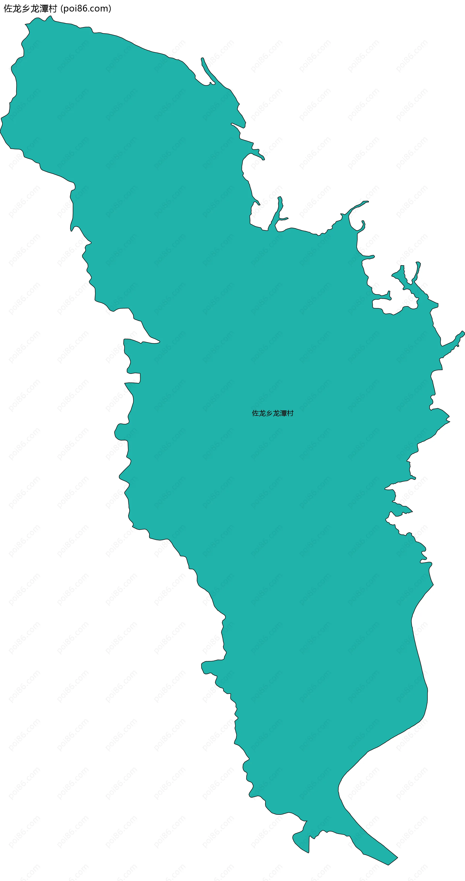 佐龙乡龙潭村边界地图