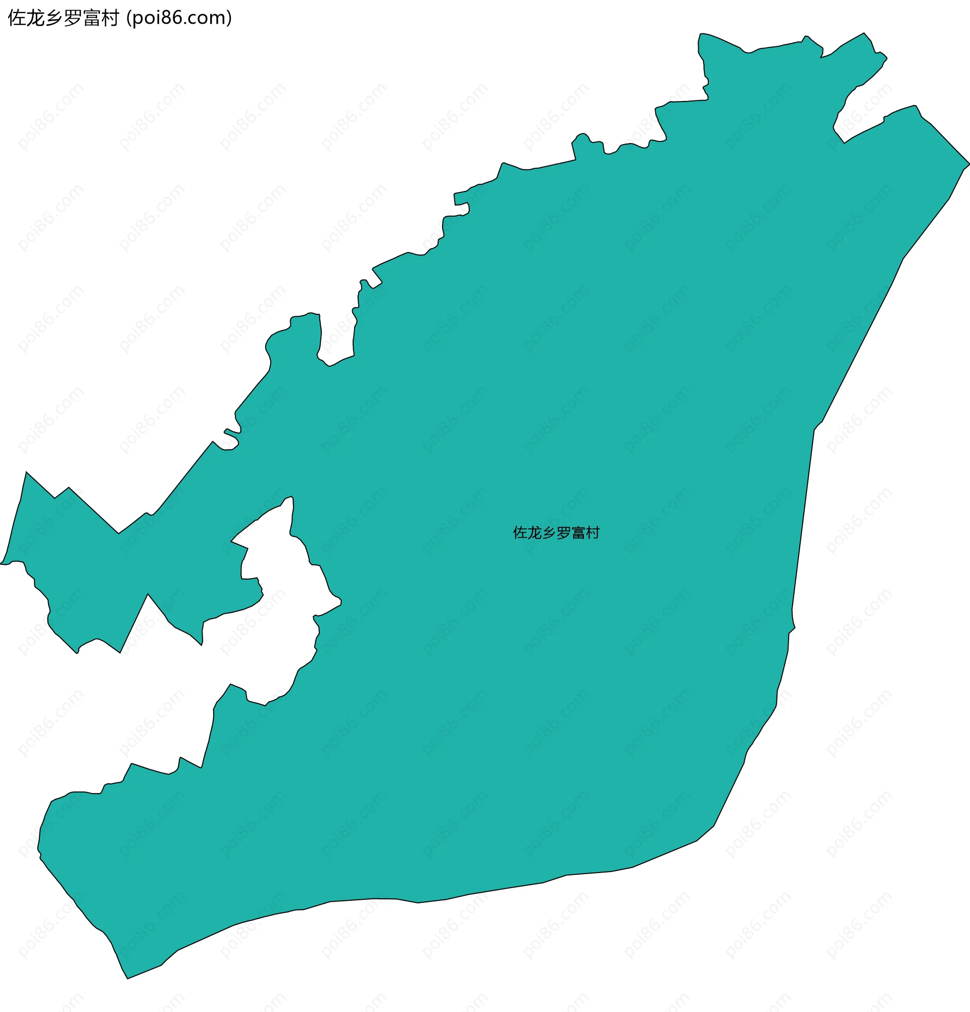 佐龙乡罗富村边界地图