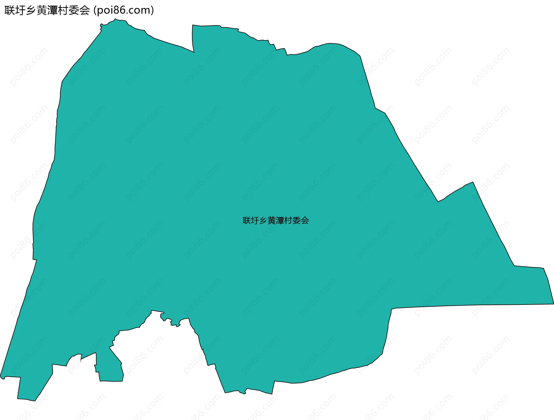 联圩乡黄潭村委会边界地图