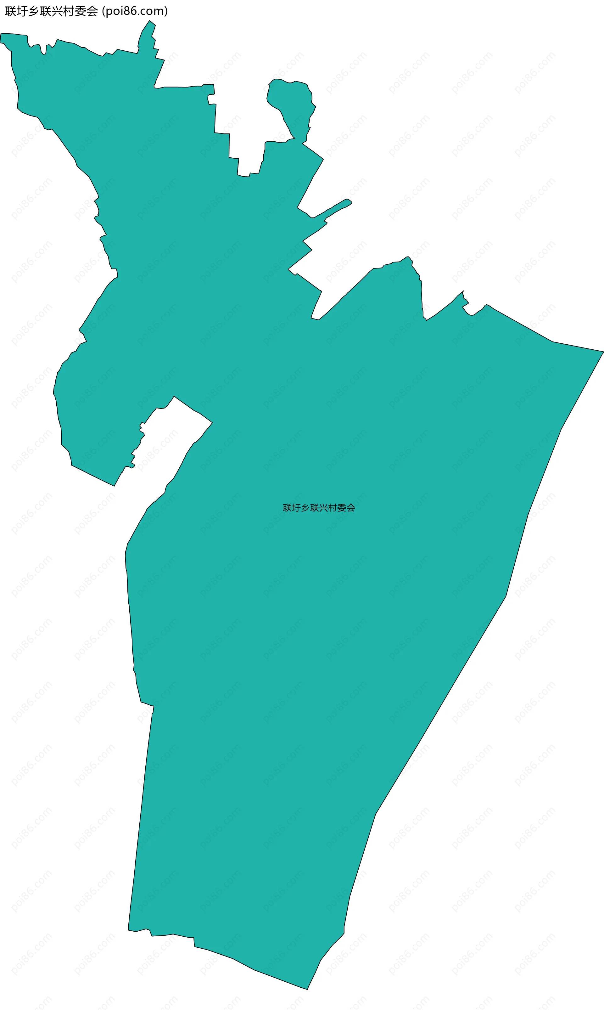 联圩乡联兴村委会边界地图