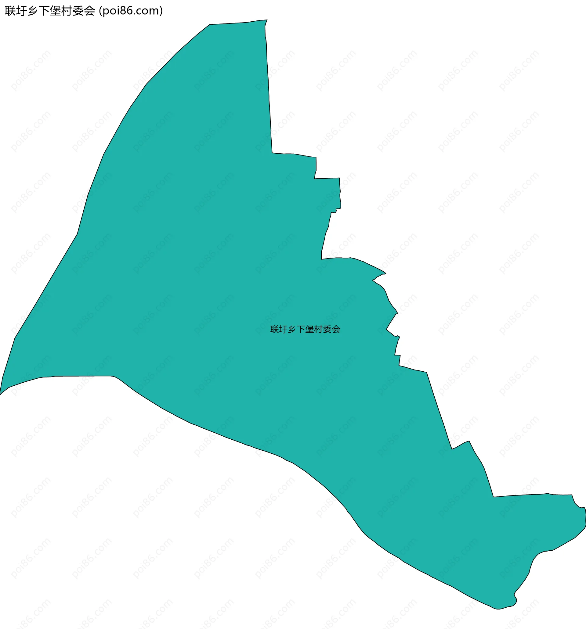 联圩乡下堡村委会边界地图
