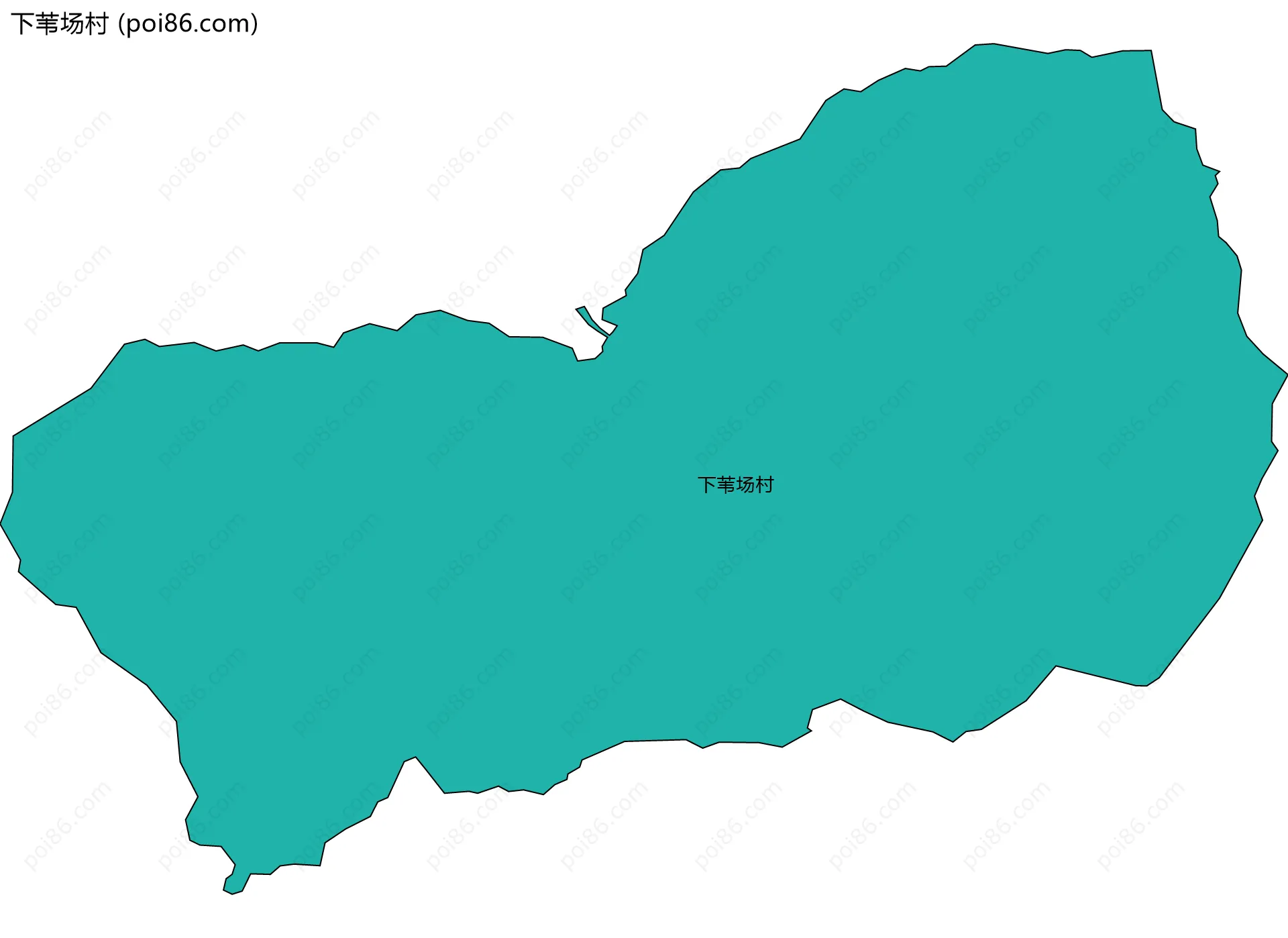 下苇场村边界地图