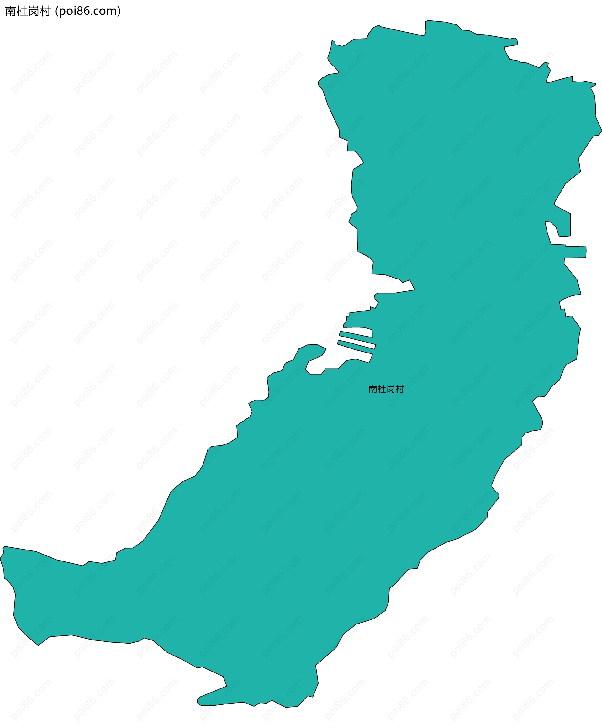 南杜岗村边界地图