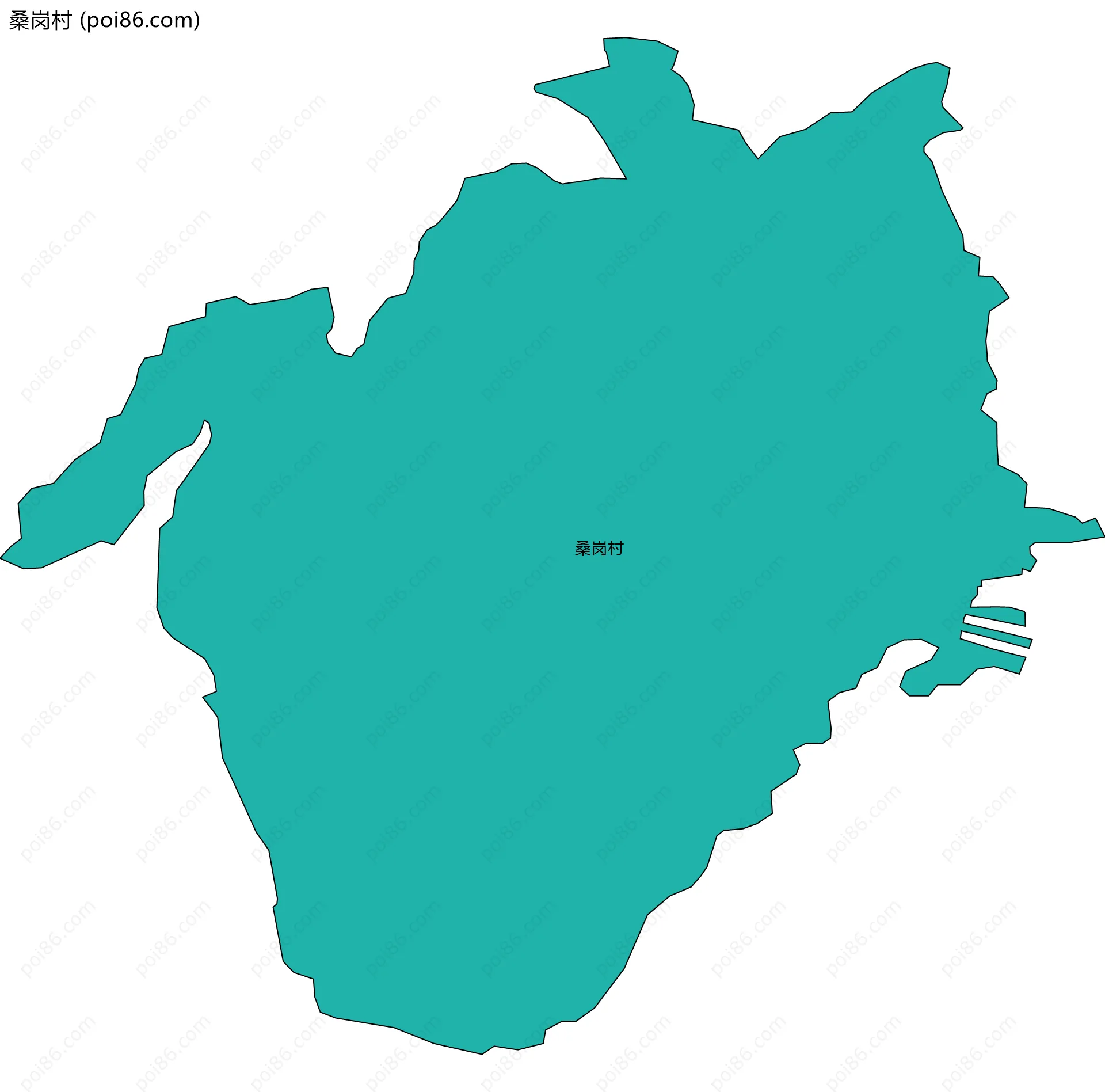 桑岗村边界地图