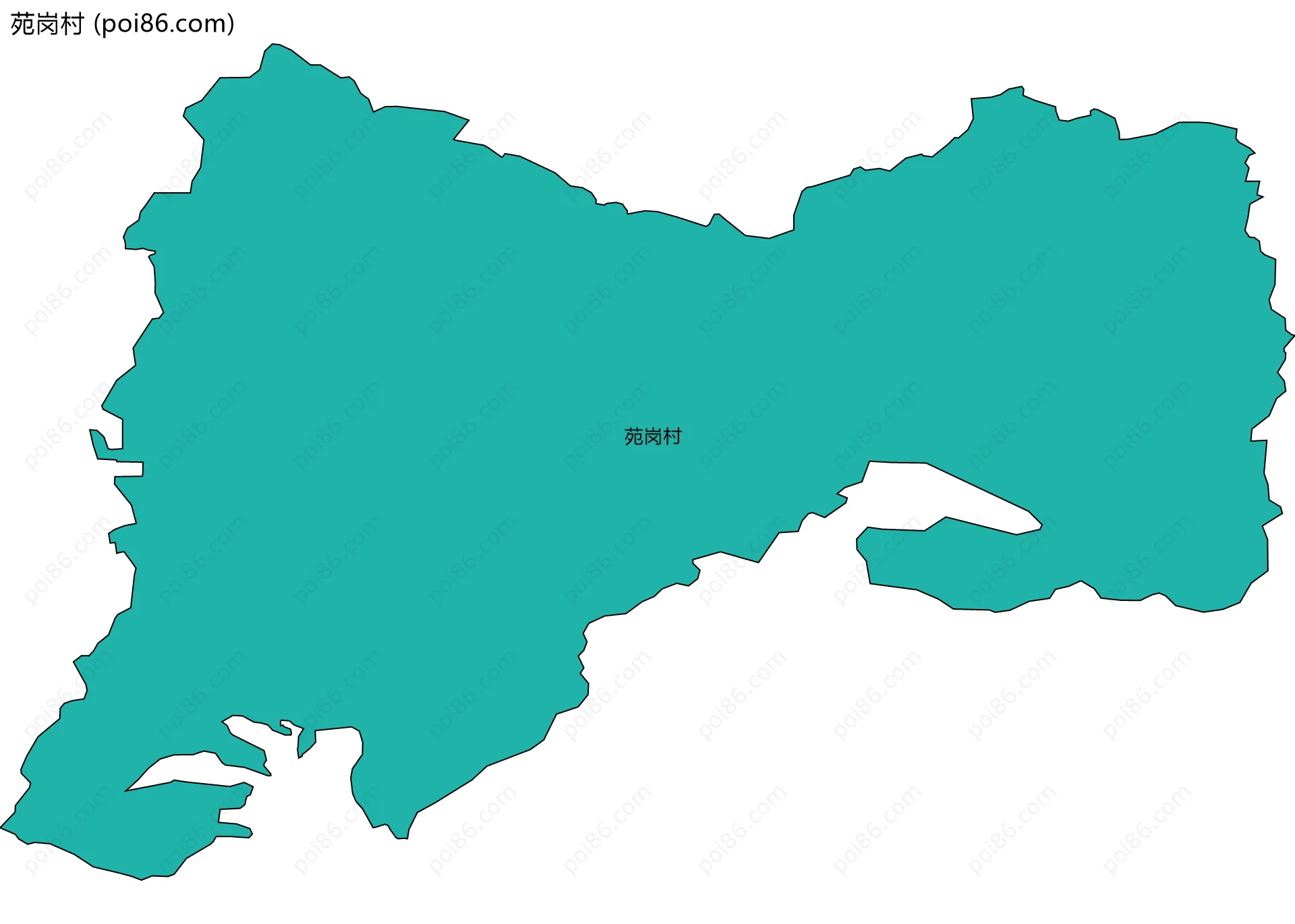 苑岗村边界地图