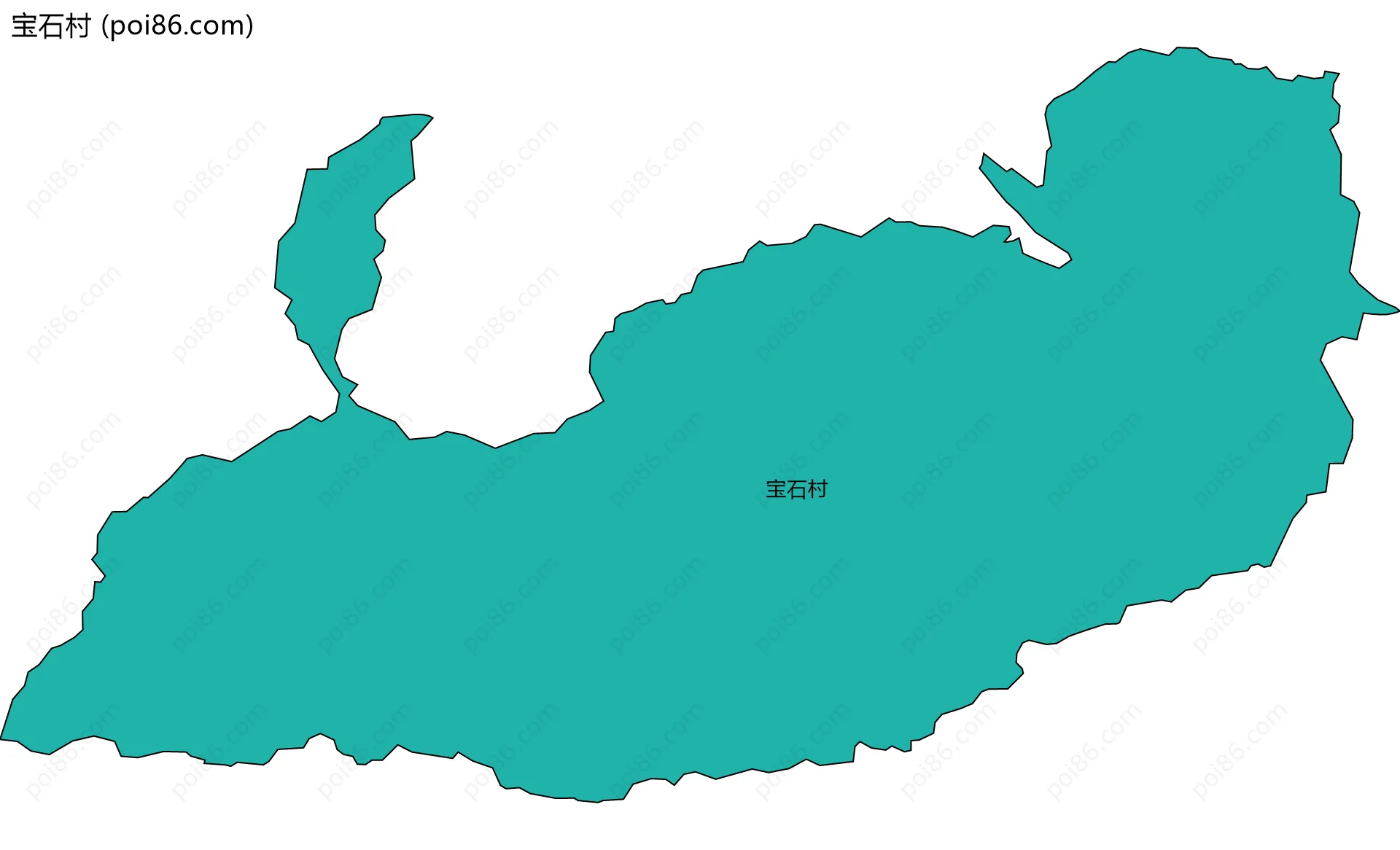 宝石村边界地图