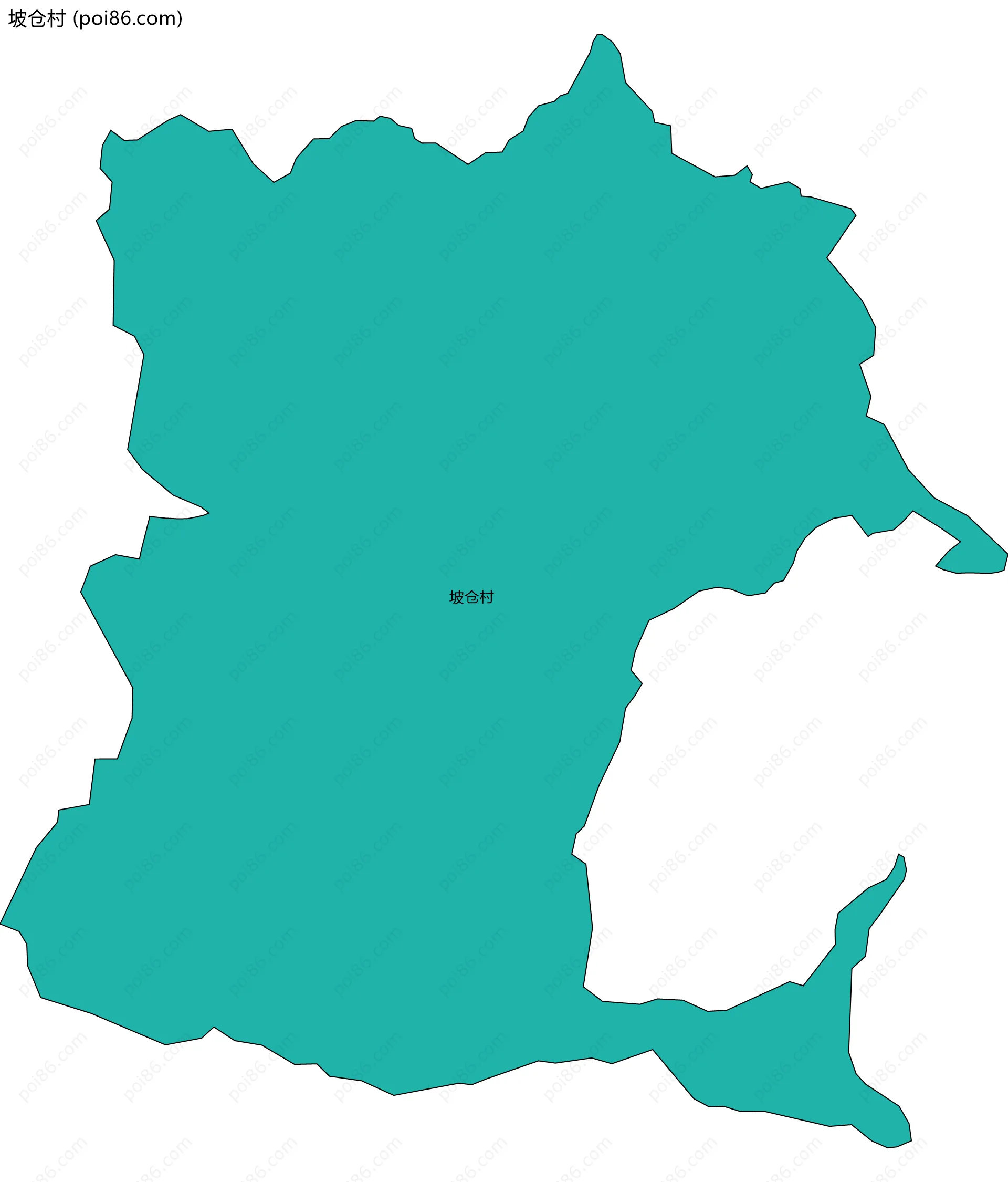 坡仓村边界地图