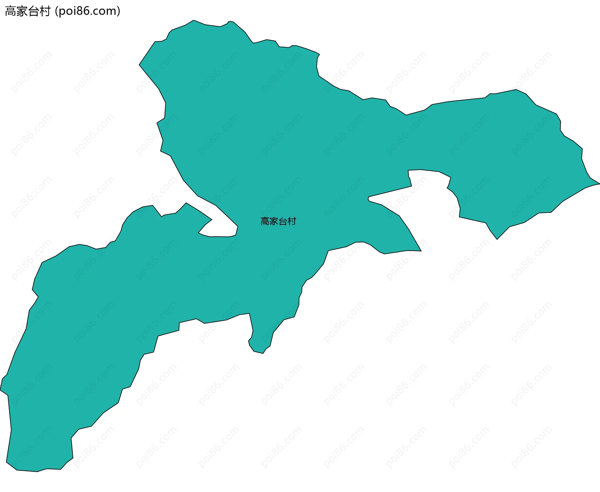 高家台村边界地图