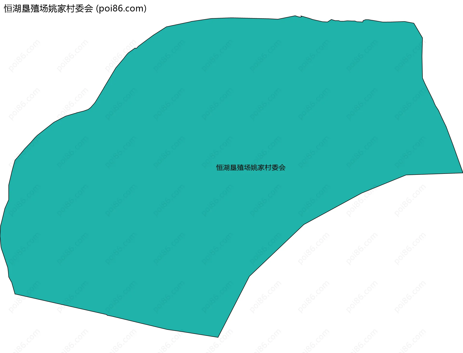 恒湖垦殖场姚家村委会边界地图