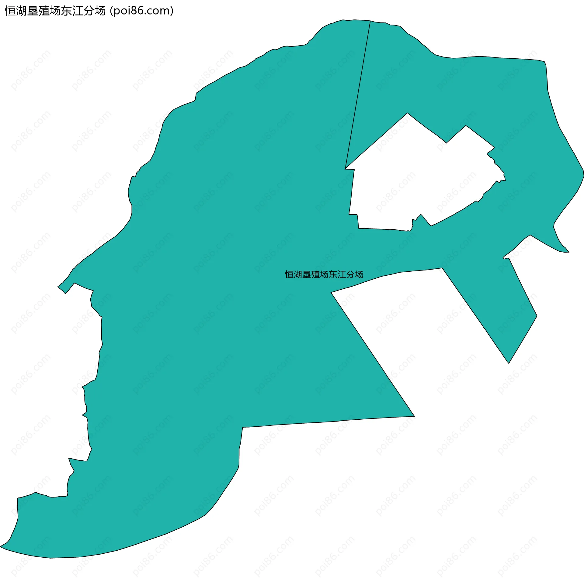 恒湖垦殖场东江分场边界地图