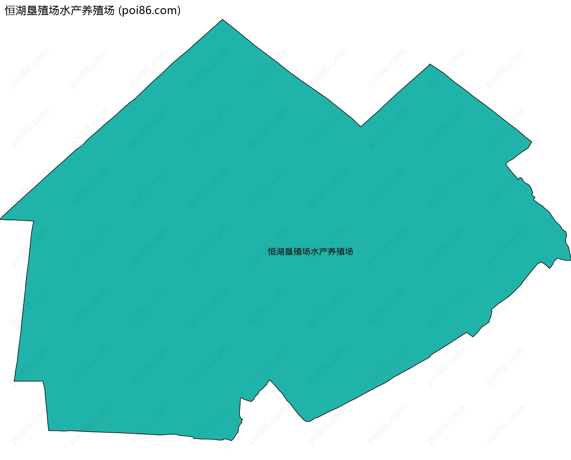 恒湖垦殖场水产养殖场边界地图