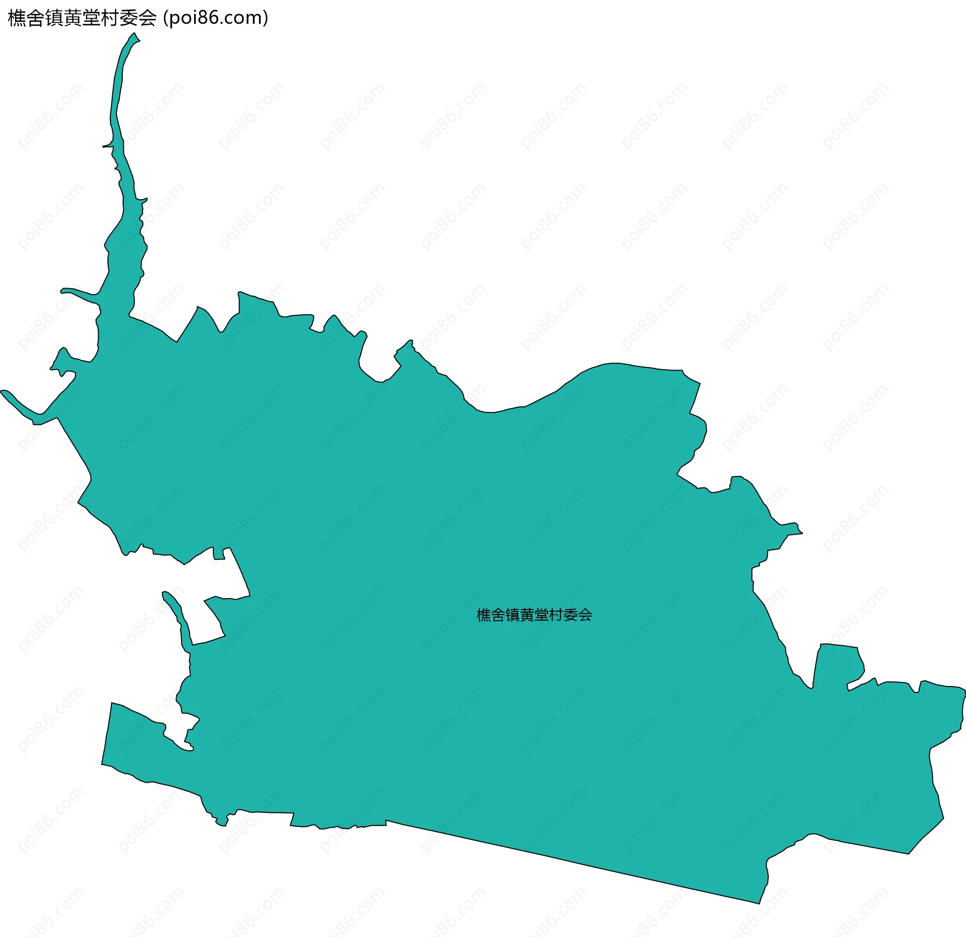 樵舍镇黄堂村委会边界地图