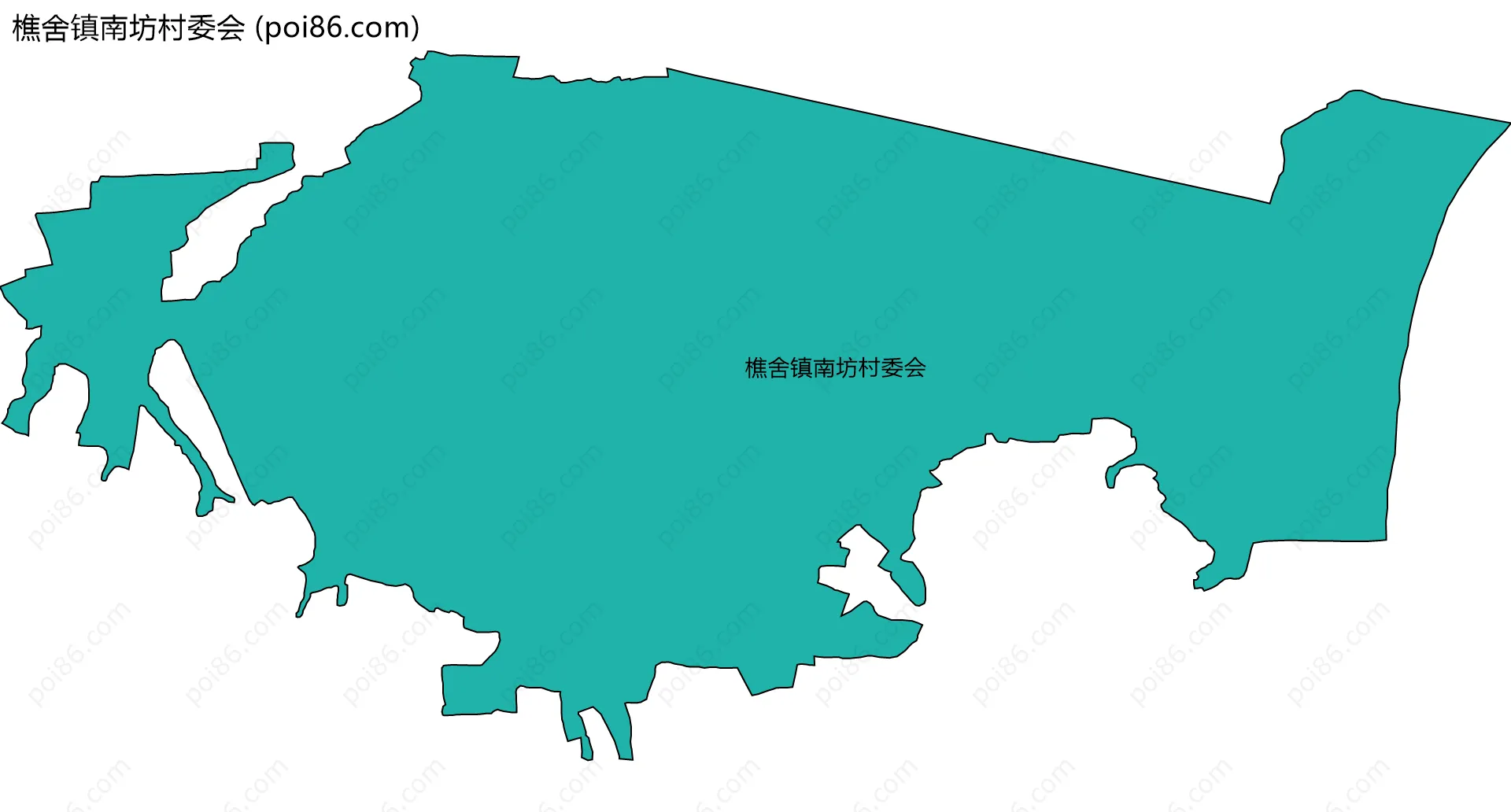 樵舍镇南坊村委会边界地图
