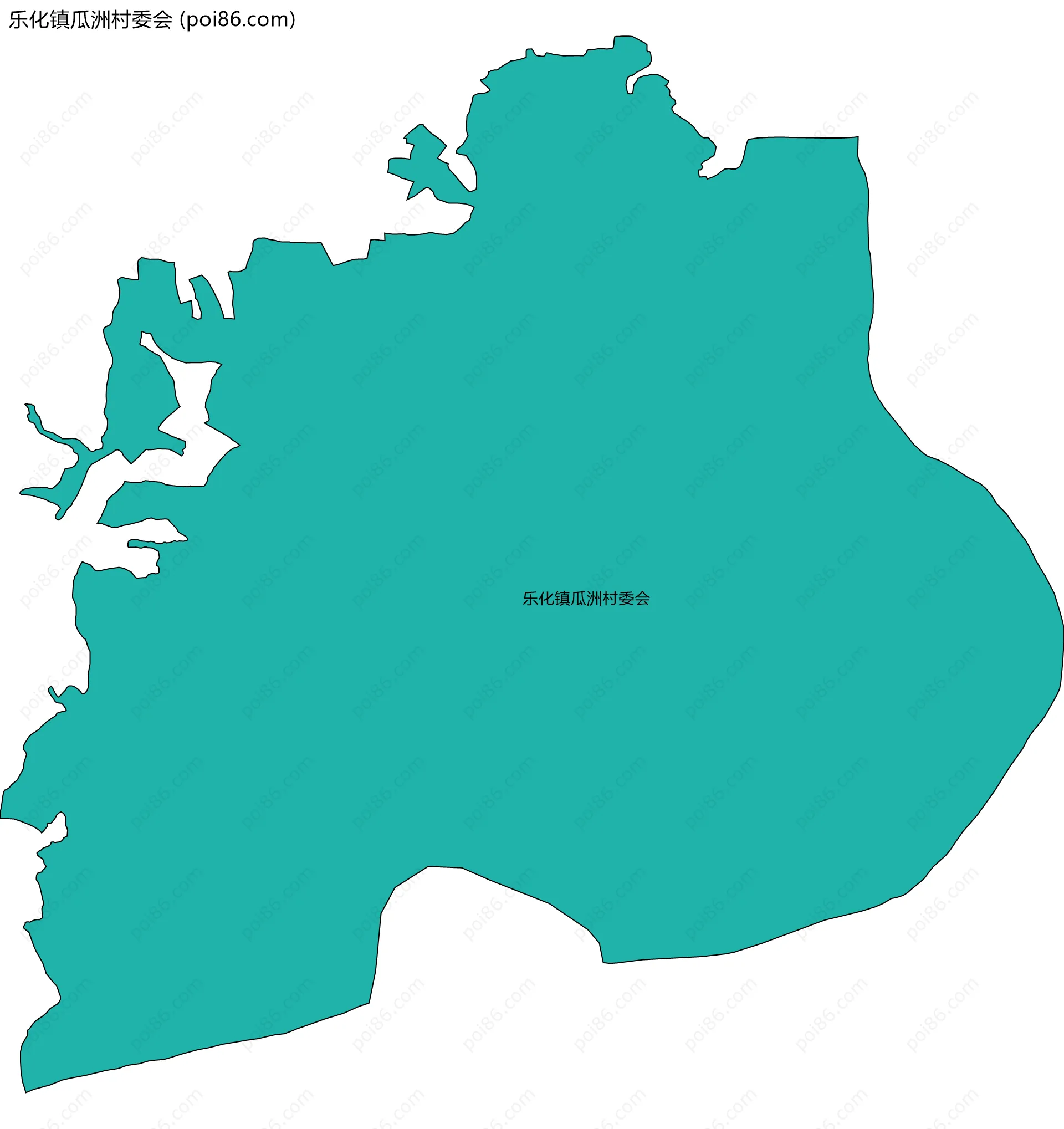 乐化镇瓜洲村委会边界地图