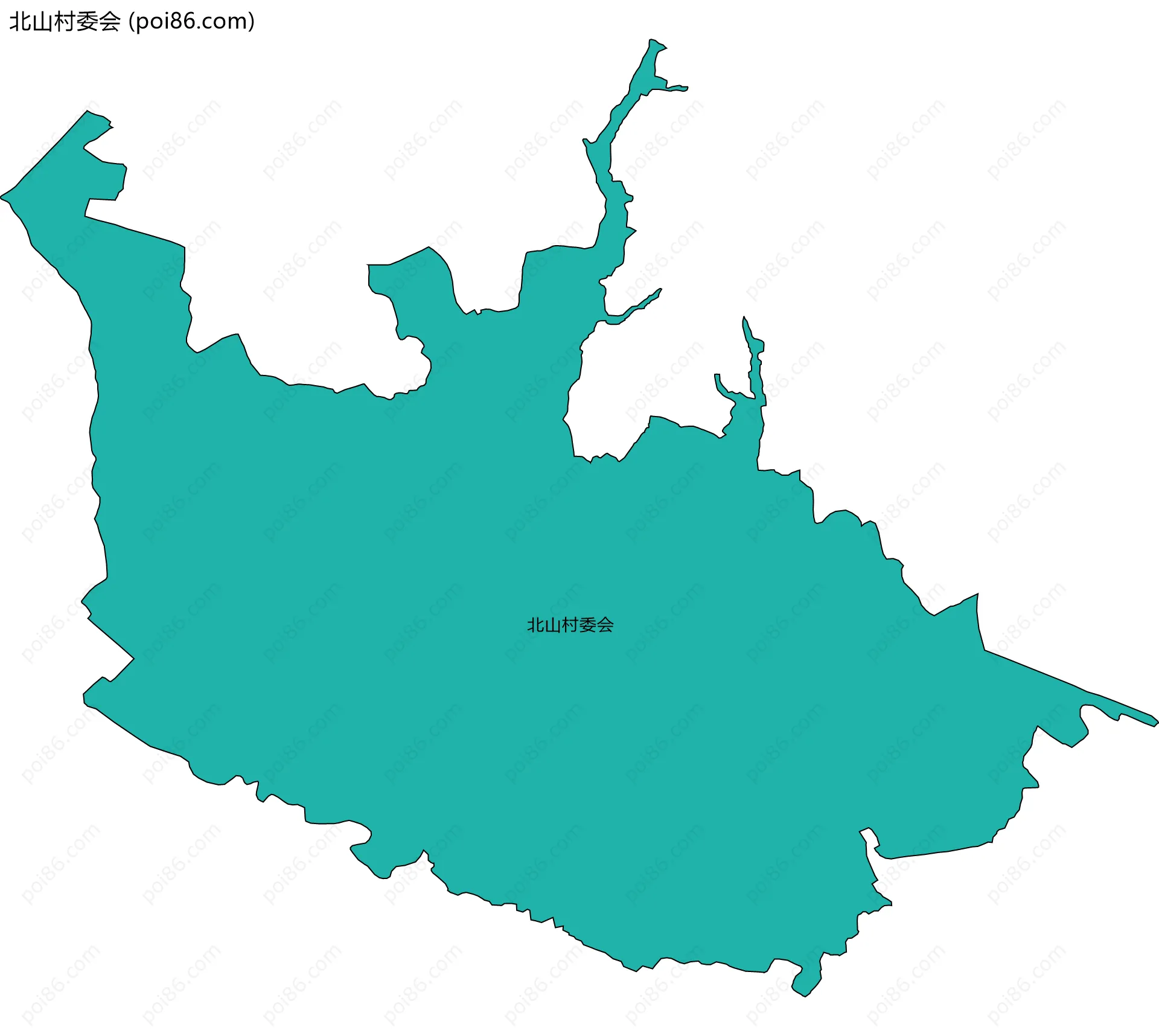 北山村委会边界地图