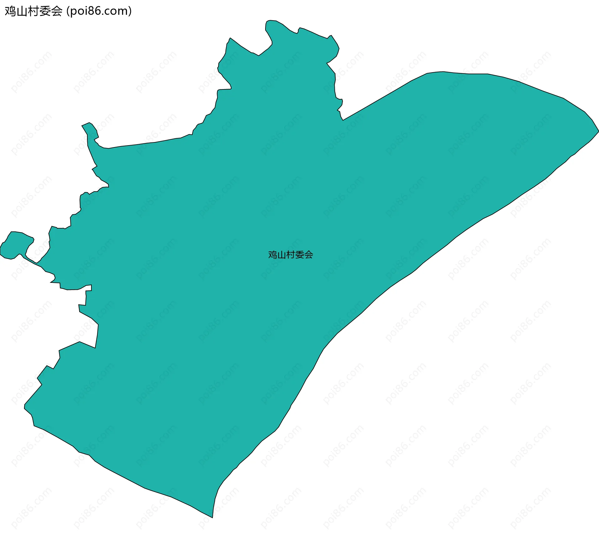 鸡山村委会边界地图