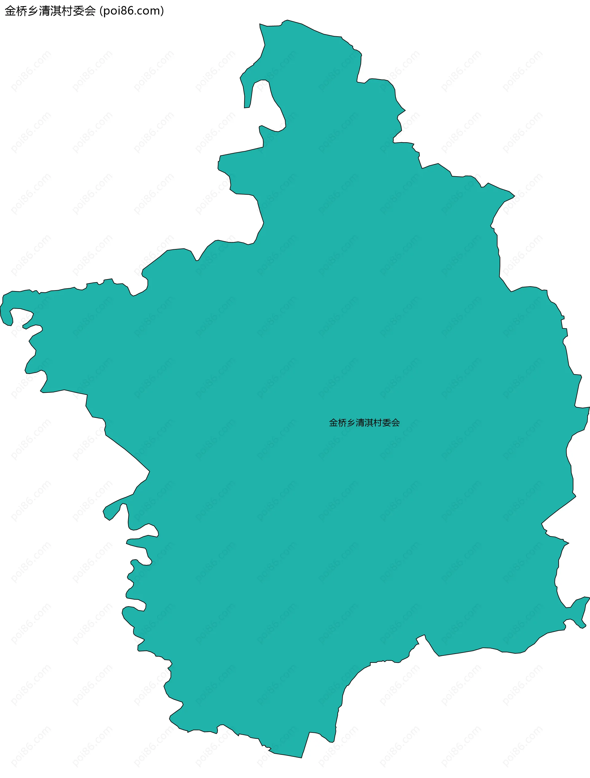金桥乡清淇村委会边界地图