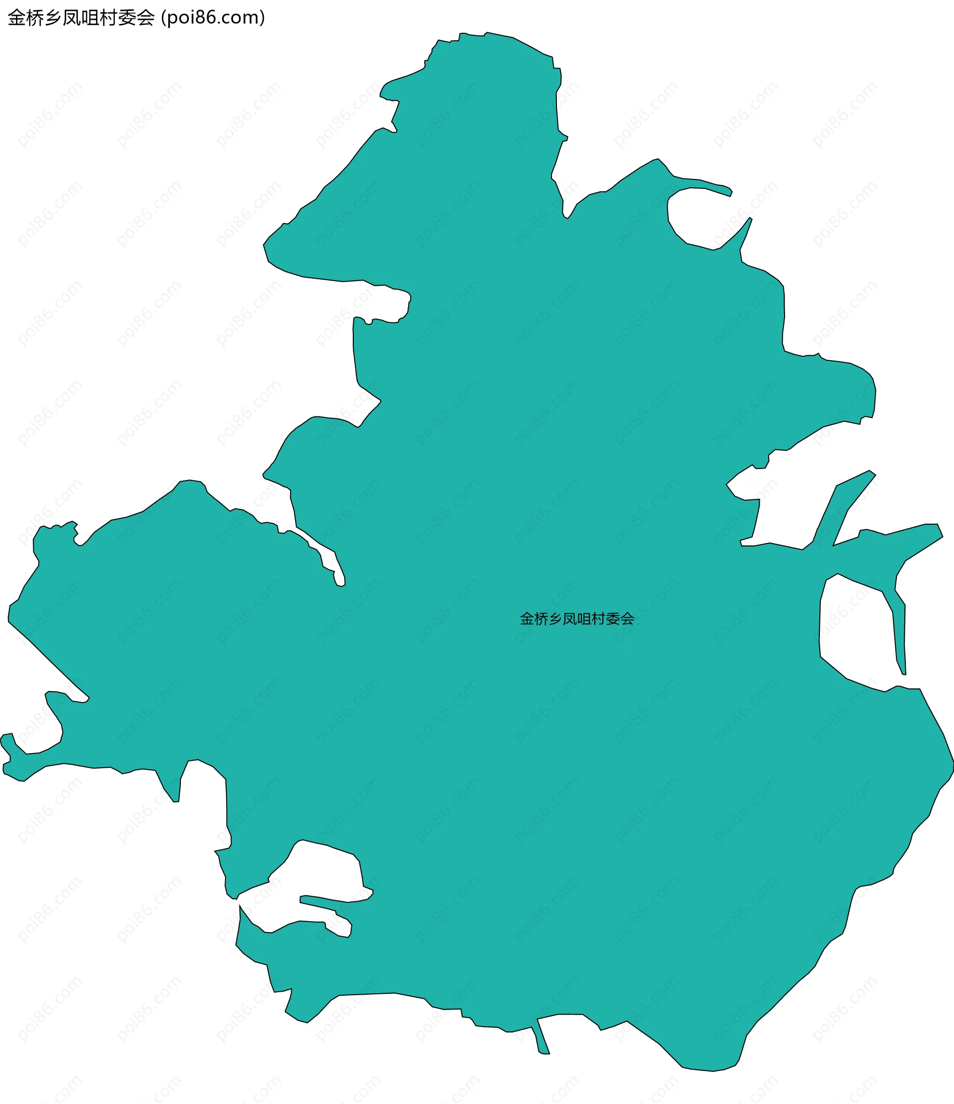 金桥乡凤咀村委会边界地图